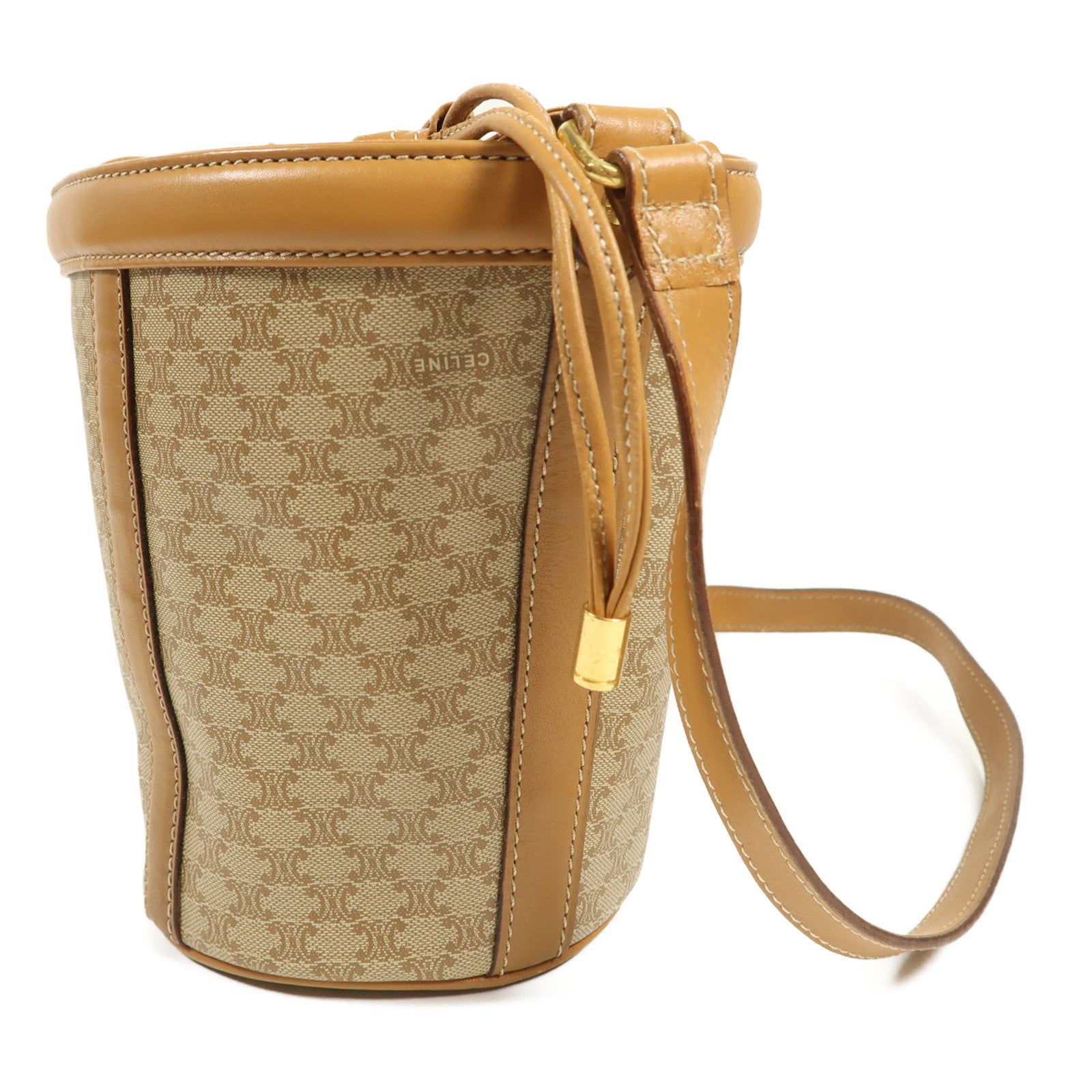 CELINE 塗層帆布Vintage Bag金扣肩背袋