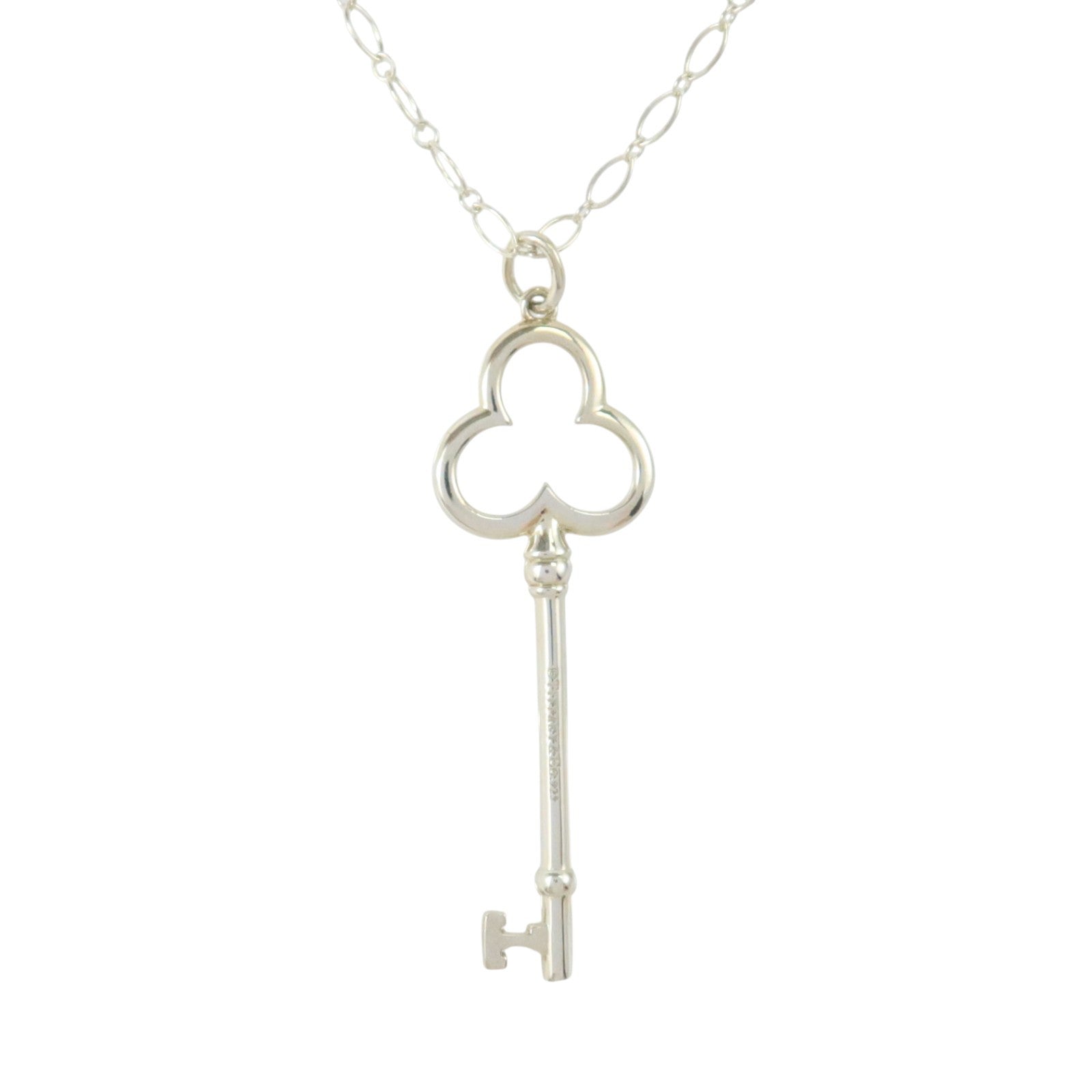 TIFFANY＆CO 925純銀Crown Key Pendant Necklace項鏈
