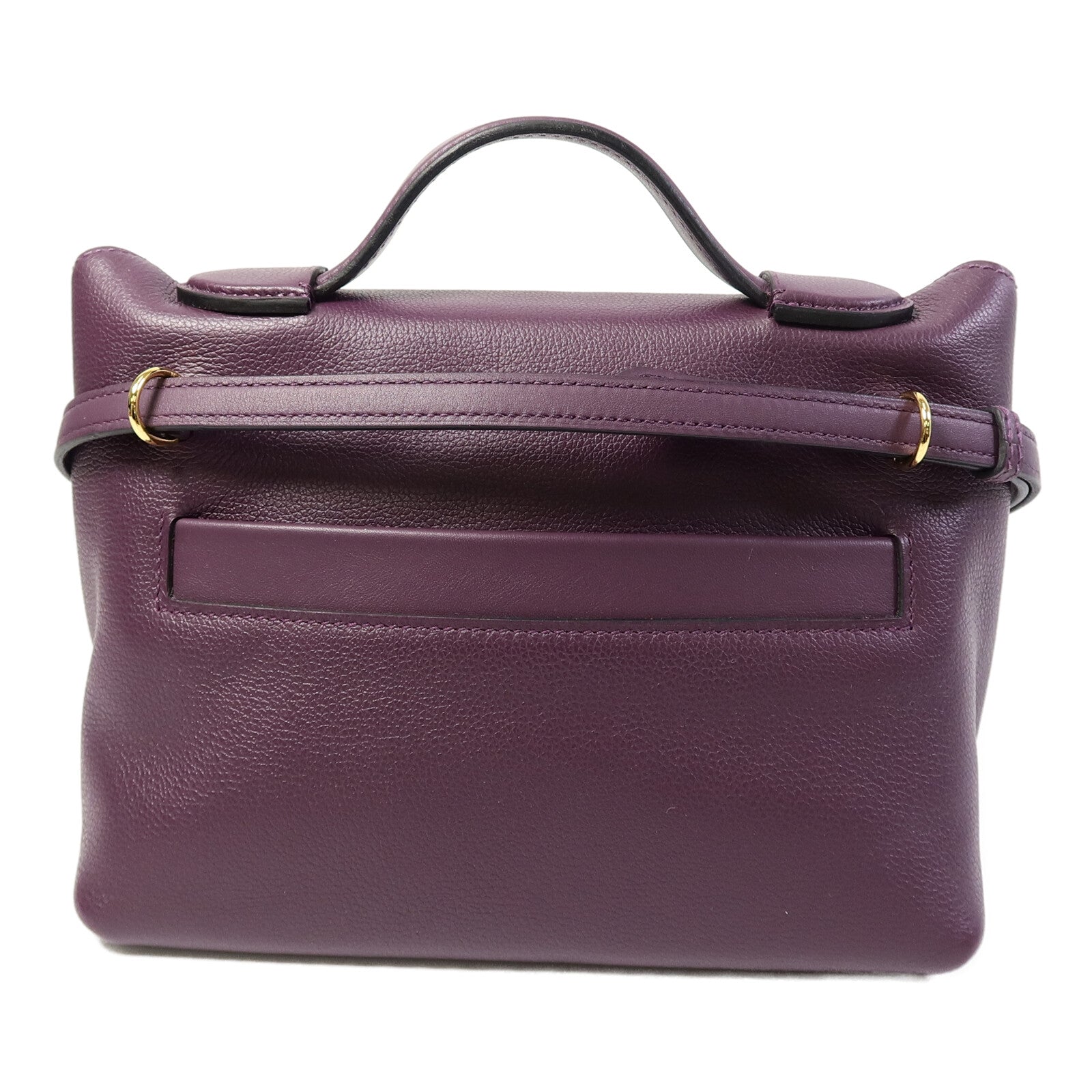 HERMES Evercolor皮革24/24 Mini手挽肩背兩用袋Cassis/Rouge Grenade