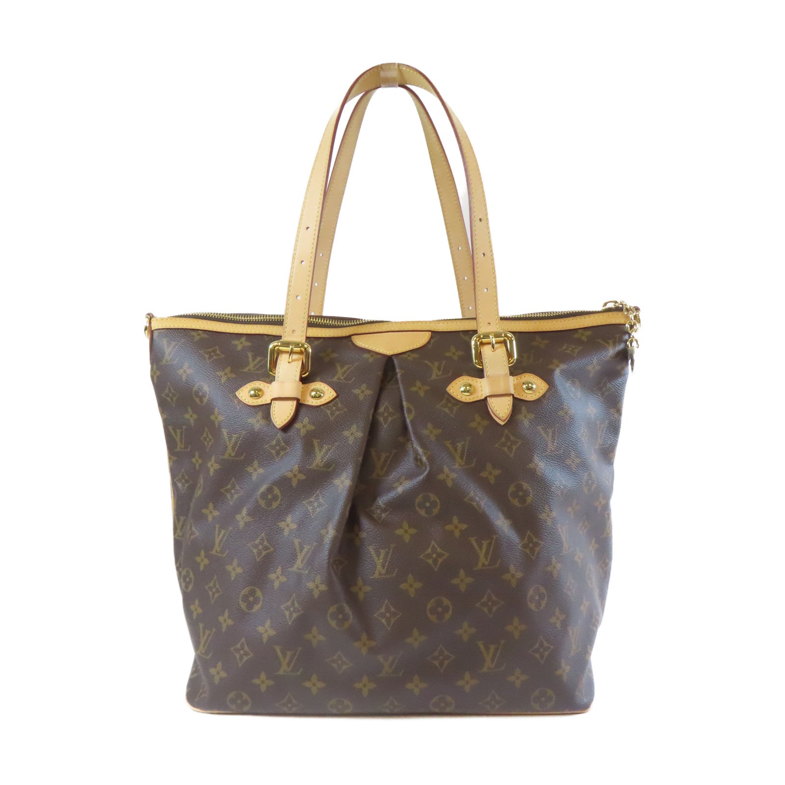 LOUIS VUITTON Monogram Palermo GM 2 Way Shoulder Bag金扣手挽肩背兩用袋啡色