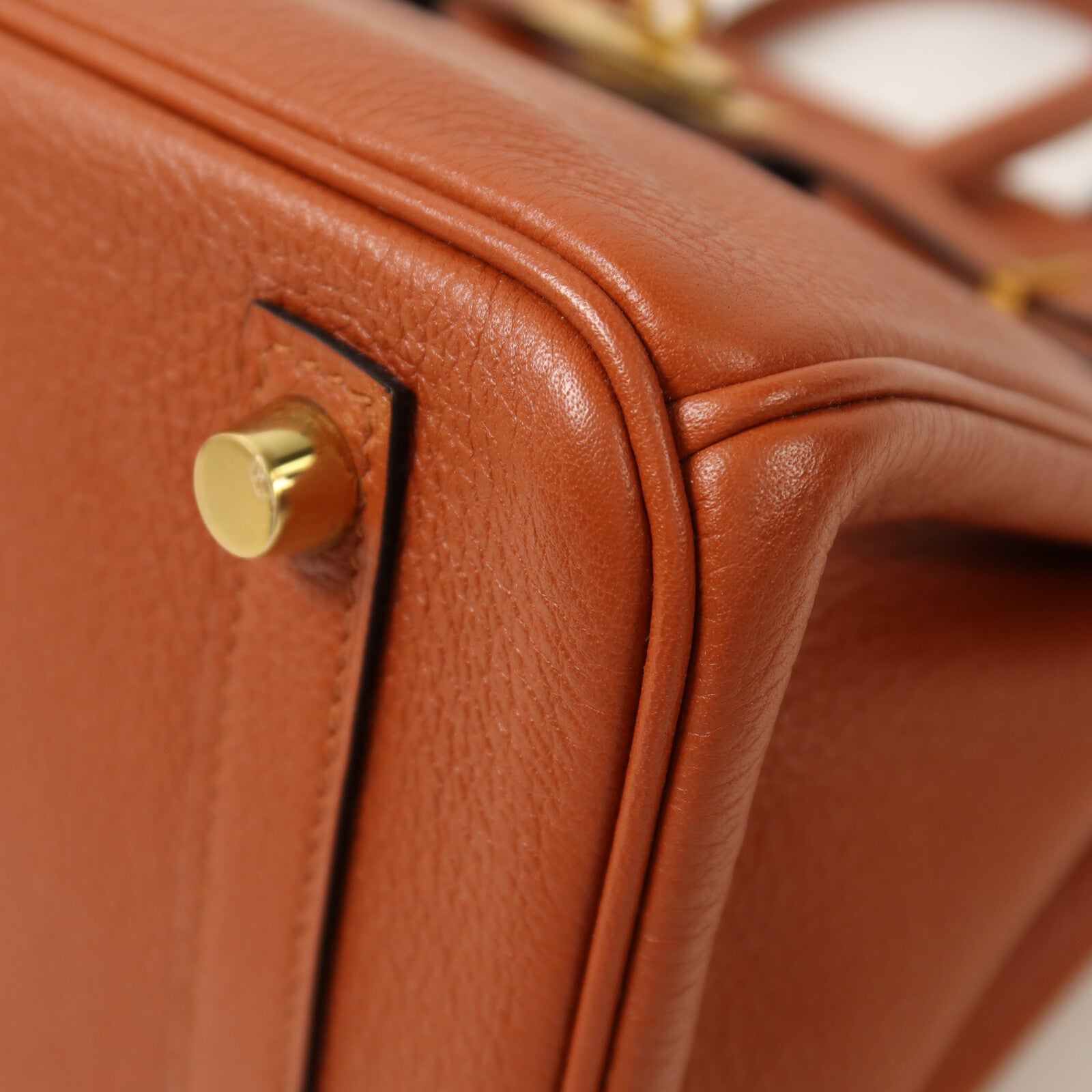 HERMES Clemence皮革Birkin 25手挽袋Cuivre