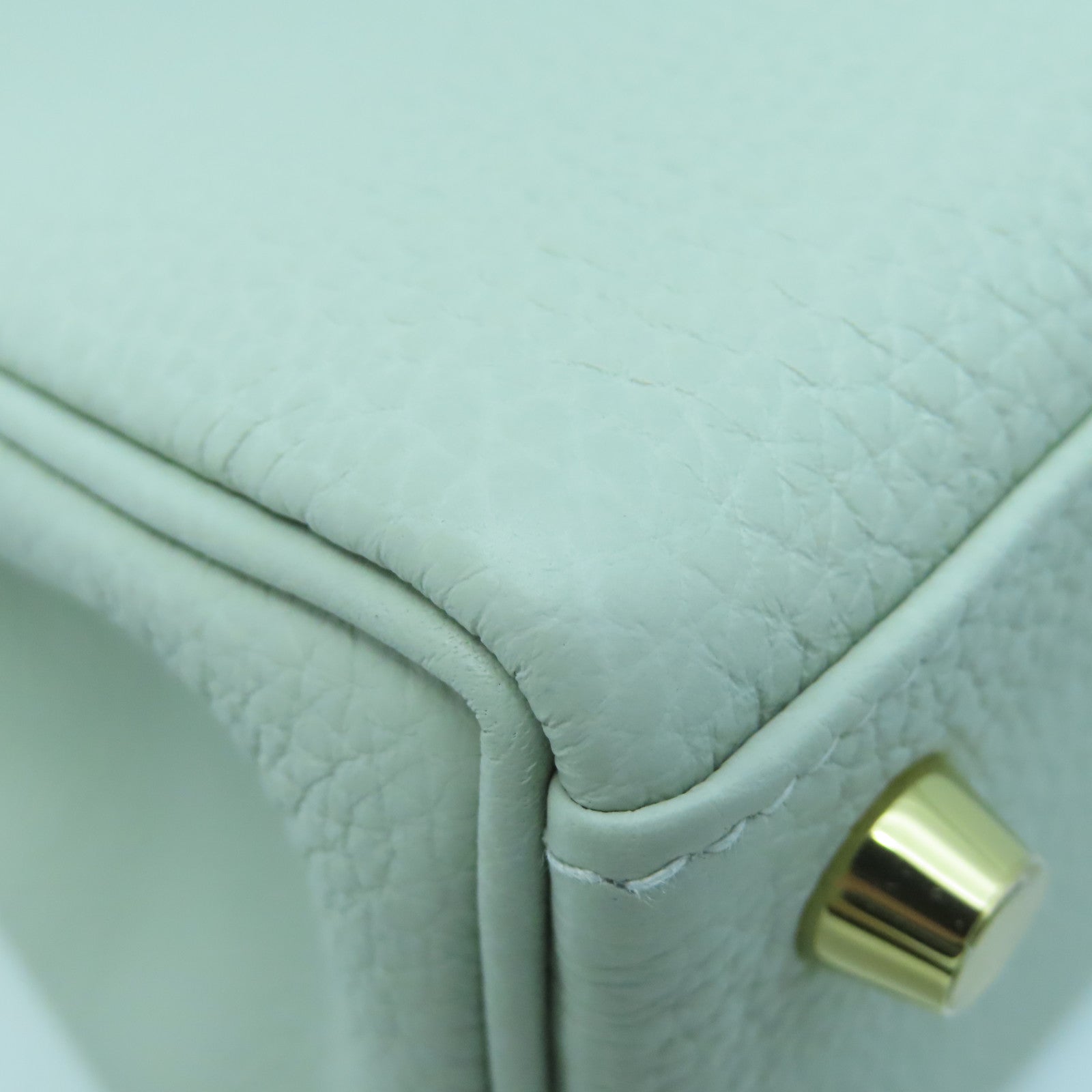 HERMES Togo Leather Kelly 25 Handle Shoulder Bag Gray