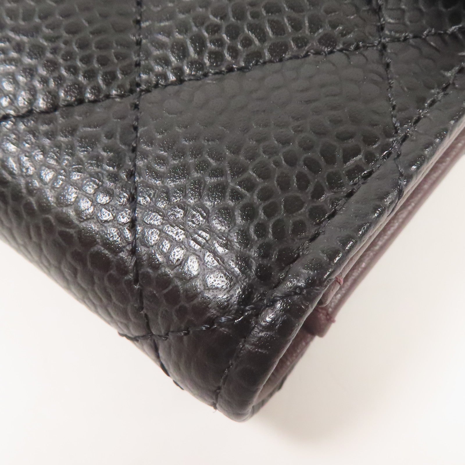CHANEL 牛皮皮革Wallet銀扣錢包