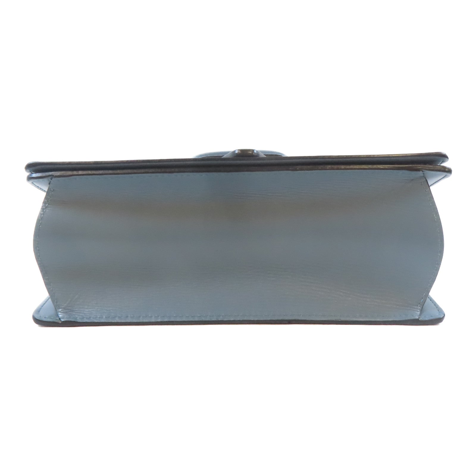 LOEWE 牛皮皮革Barcelona金扣肩背袋藍色