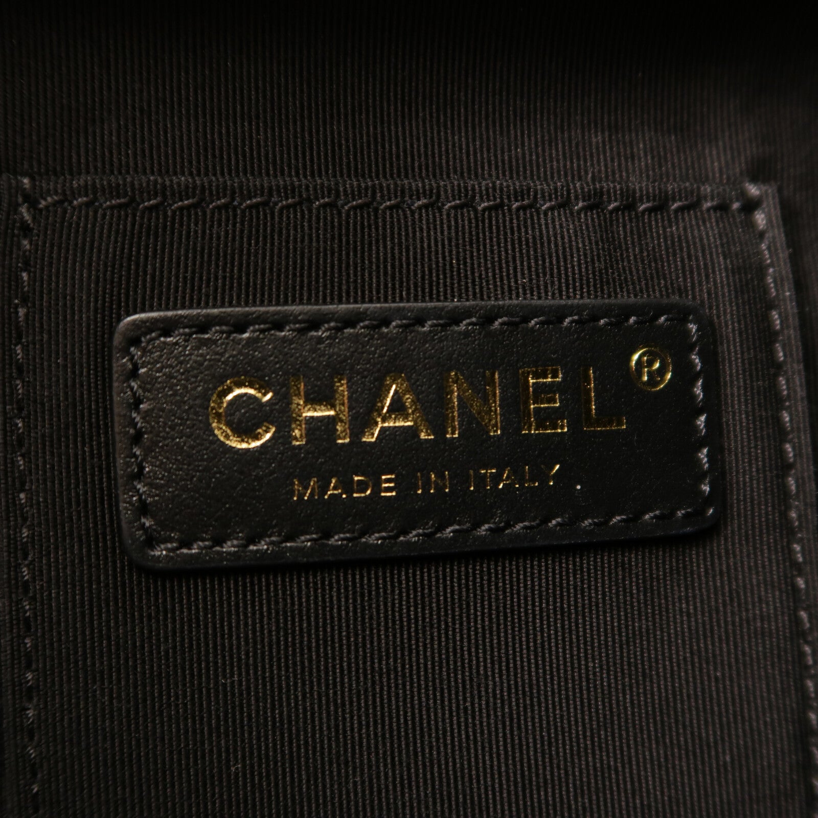 CHANEL 羊皮皮革Drawstring Bag鏈帶肩背袋