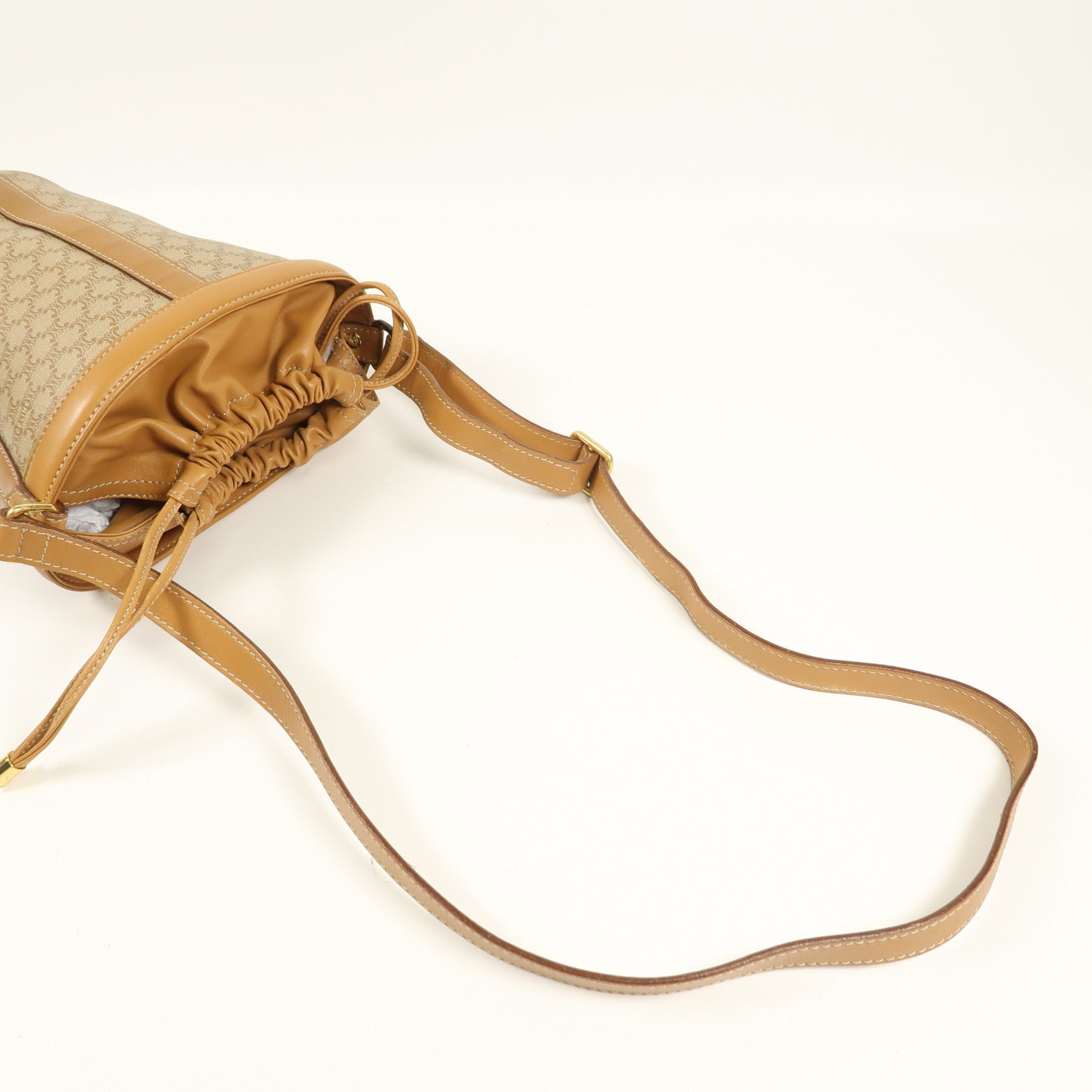 CELINE 塗層帆布Vintage Bag金扣肩背袋