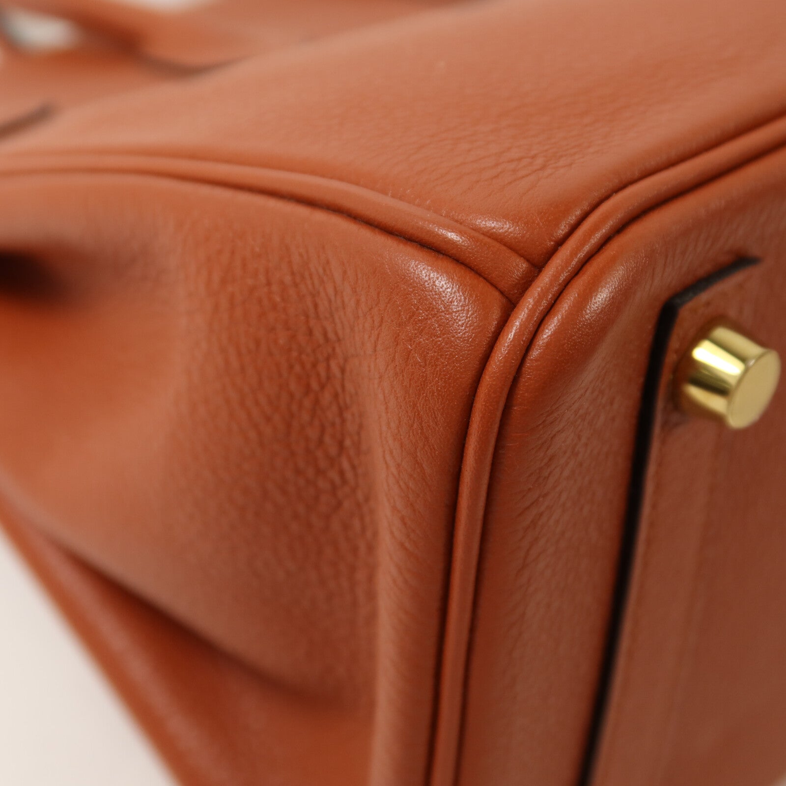HERMES Clemence皮革Birkin 25手挽袋Cuivre