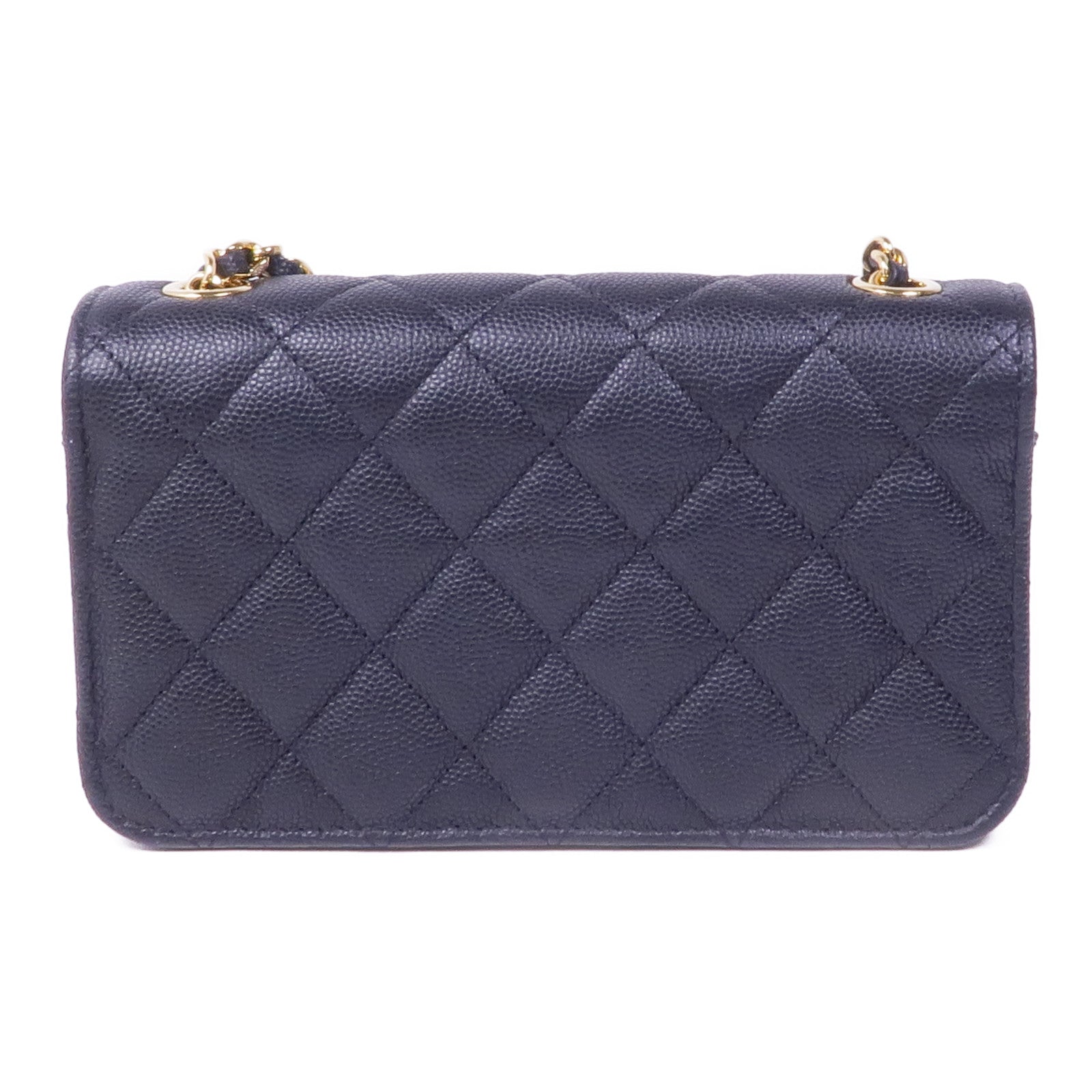 CHANEL 牛皮皮革WOC Wallet On Chain金扣鏈帶肩背袋