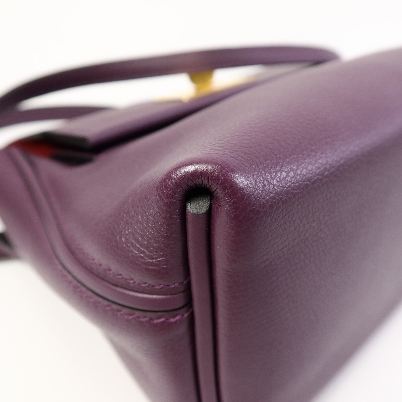 HERMES Evercolor皮革24/24 Mini手挽肩背兩用袋Cassis/Rouge Grenade