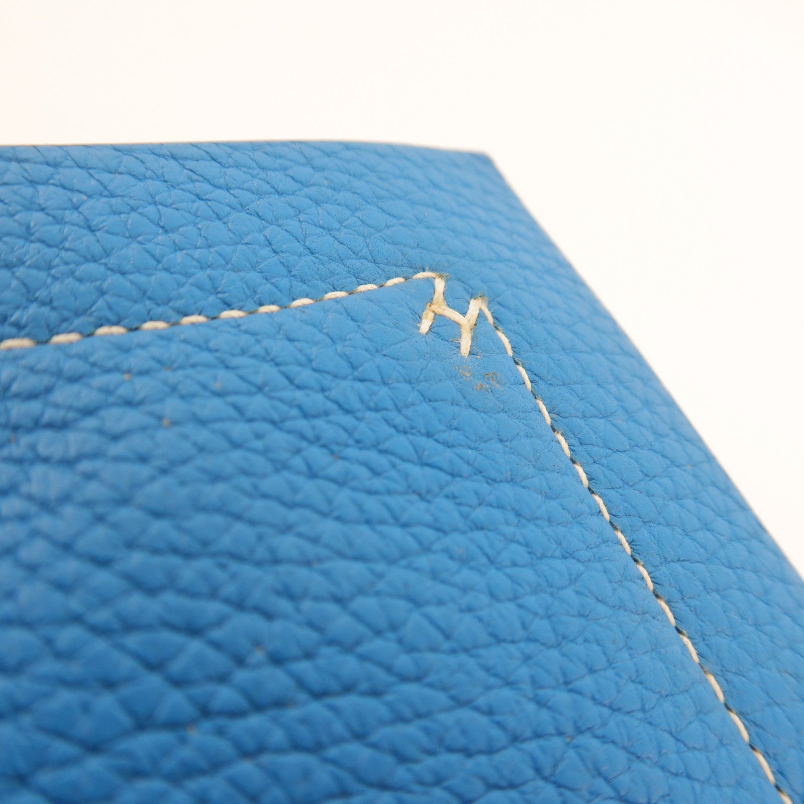 HERMES 【激減優惠】Clemence皮革Cabasellier 31肩背袋Blue Frida