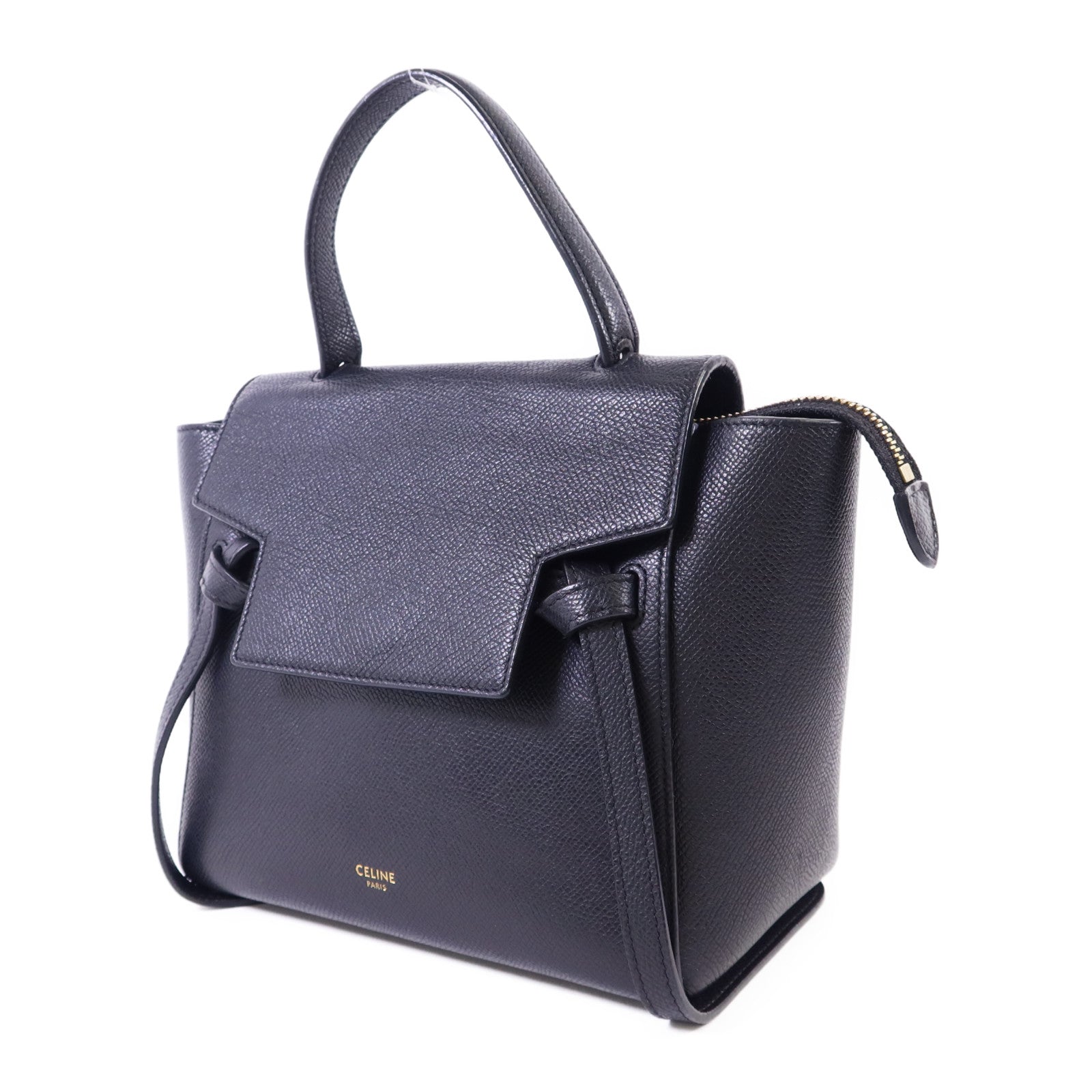 CELINE 牛皮皮革Nano Belt Bag金扣手挽肩背兩用袋