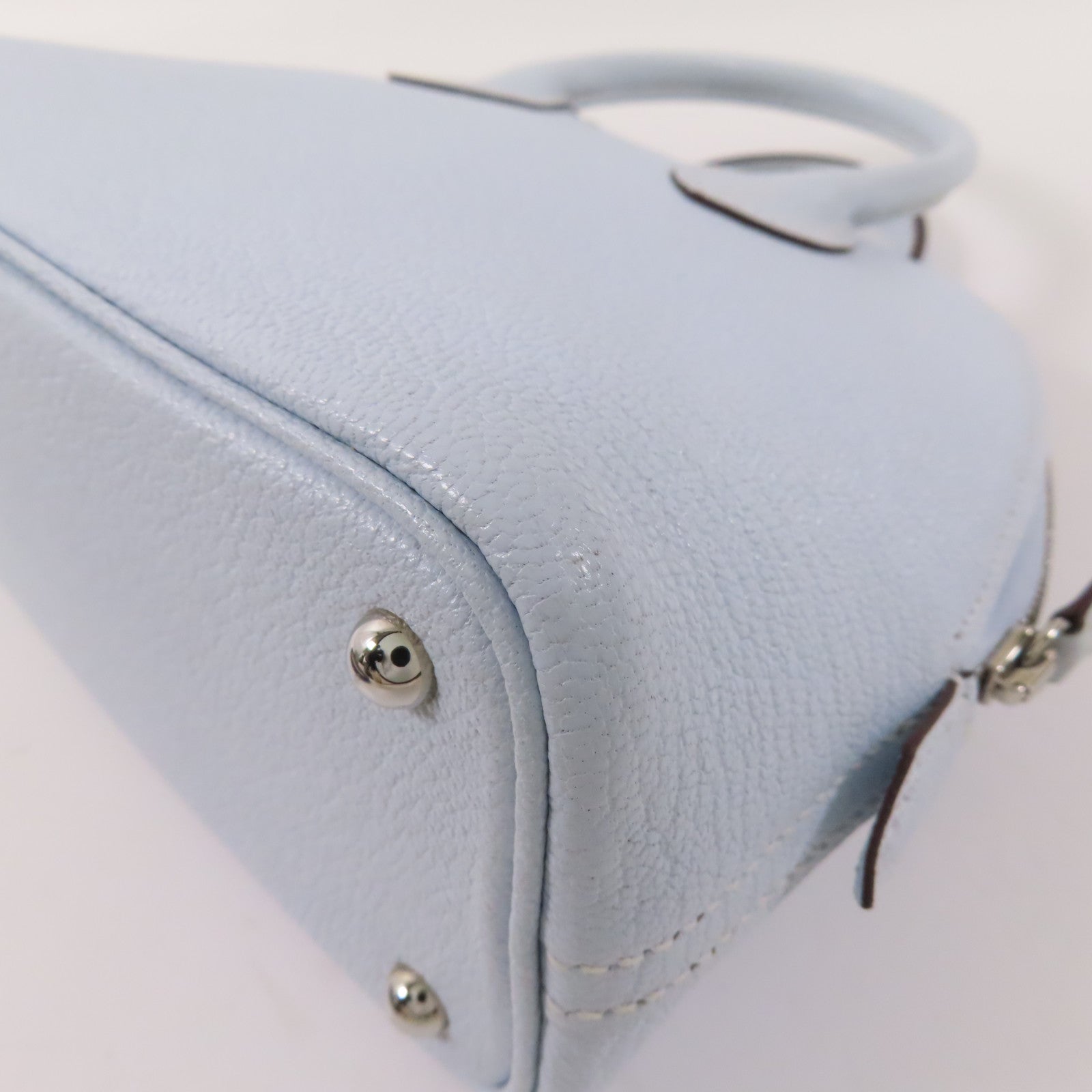 HERMES Chevre皮革Mini Bolide銀扣手挽肩背兩用袋