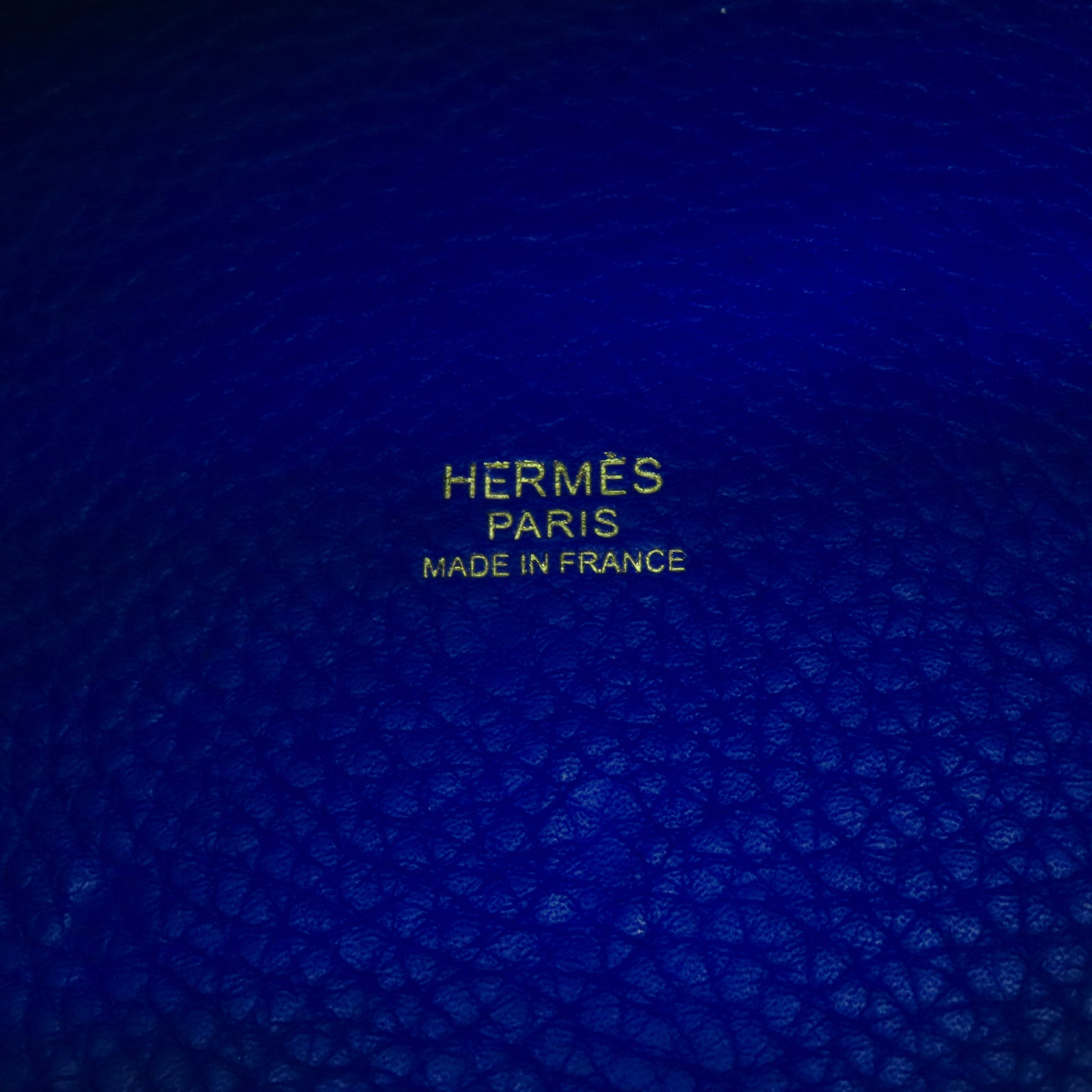 HERMES 【清倉大減價】Clemence皮革Picotin MM金扣手挽袋Bleu Electrique/藍色