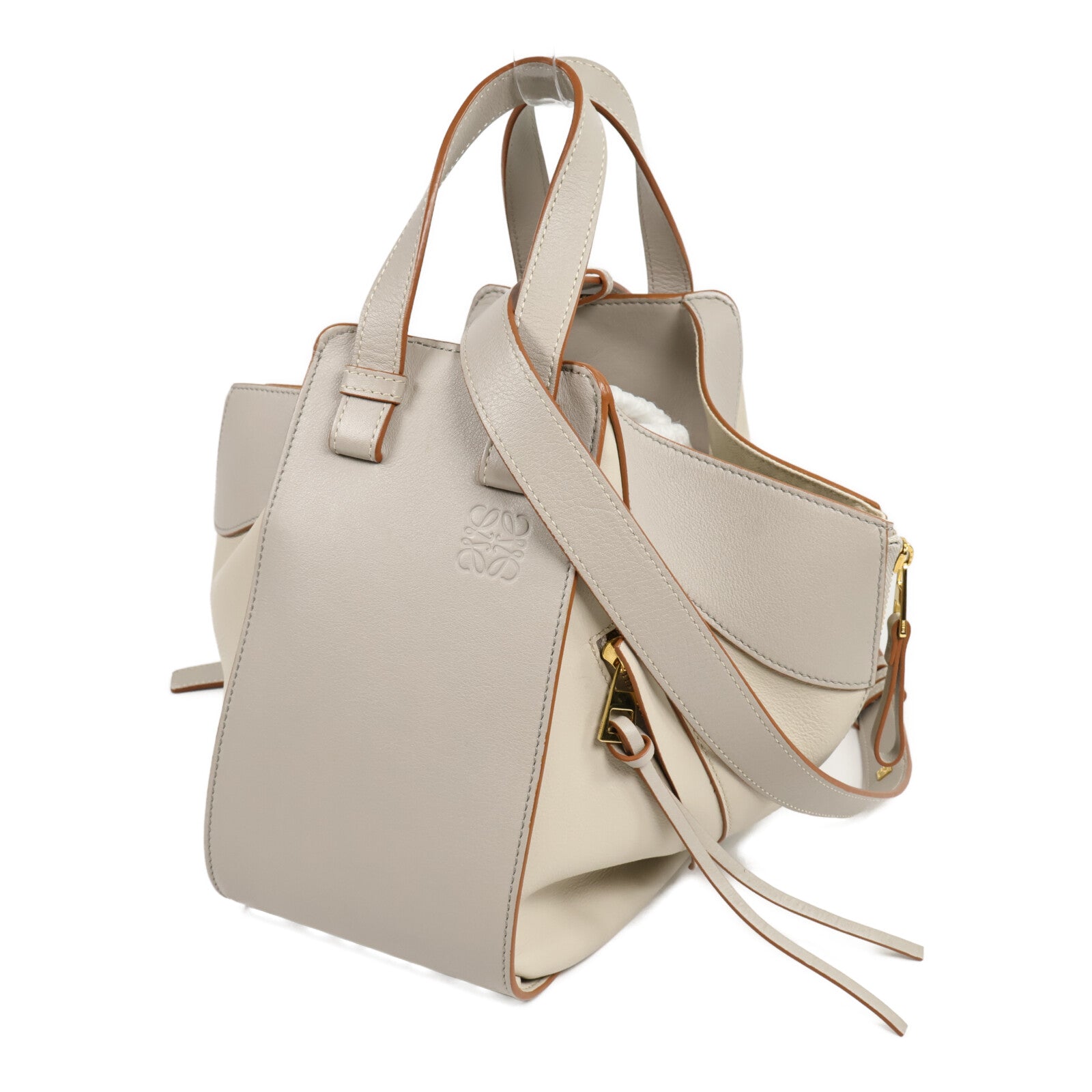 LOEWE 牛皮皮革Hammock Small手挽肩背兩用袋