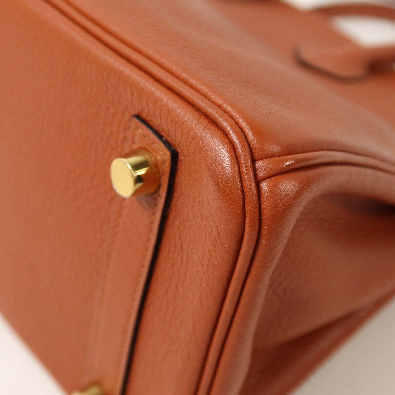 HERMES Clemence皮革Birkin 25手挽袋Cuivre