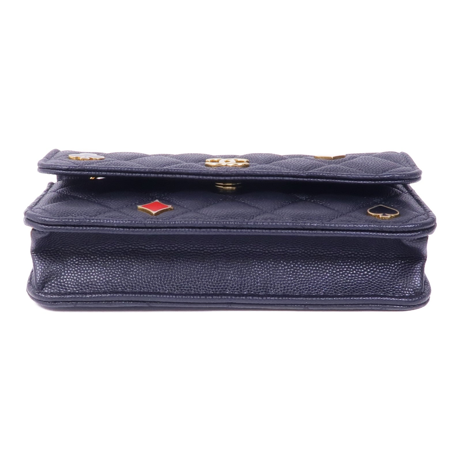 CHANEL 牛皮皮革WOC Wallet On Chain金扣鏈帶肩背袋