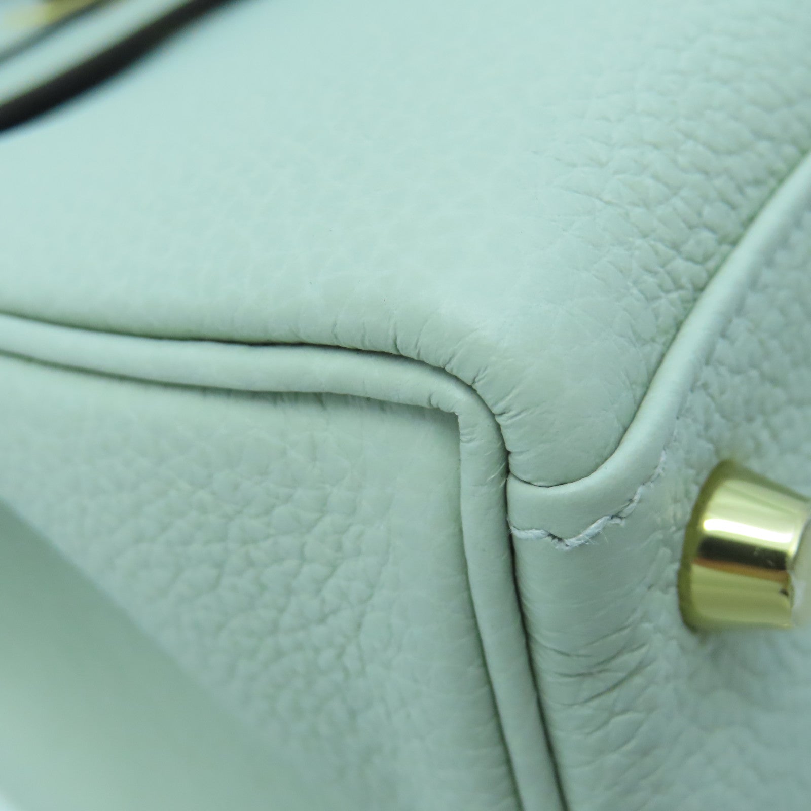 HERMES Togo Leather Kelly 25 Handle Shoulder Bag Gray