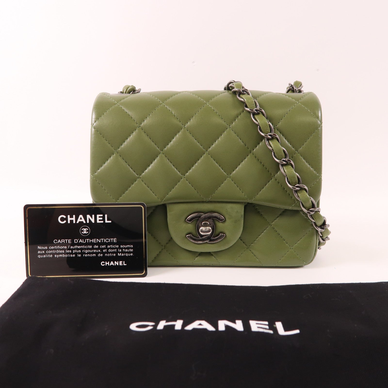 CHANEL【激減優惠】 牛皮皮革Mini Classic 17鏈帶肩背袋