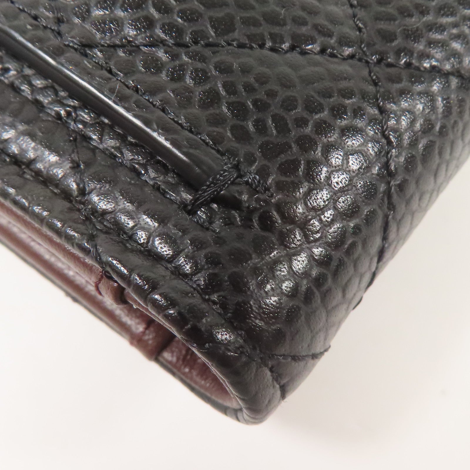 CHANEL 牛皮皮革Wallet銀扣錢包