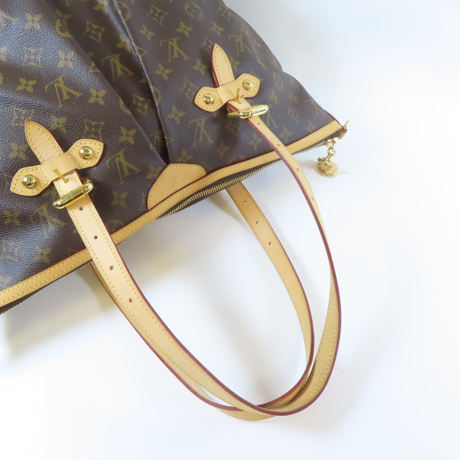 LOUIS VUITTON Monogram Palermo GM 2 Way Shoulder Bag金扣手挽肩背兩用袋啡色