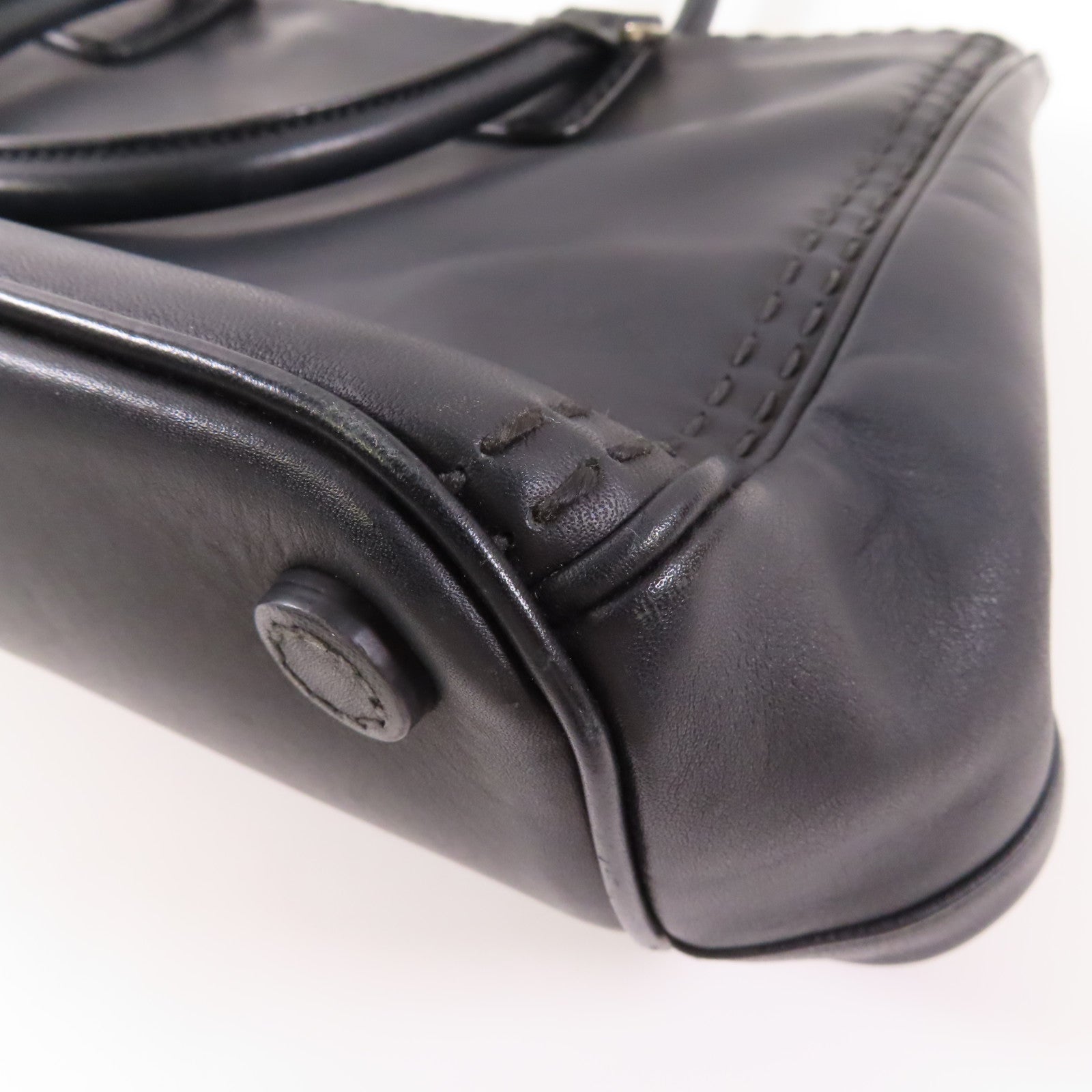 PRADA 牛皮皮革2 Way Shoulder Bag銀扣手挽肩背兩用袋
