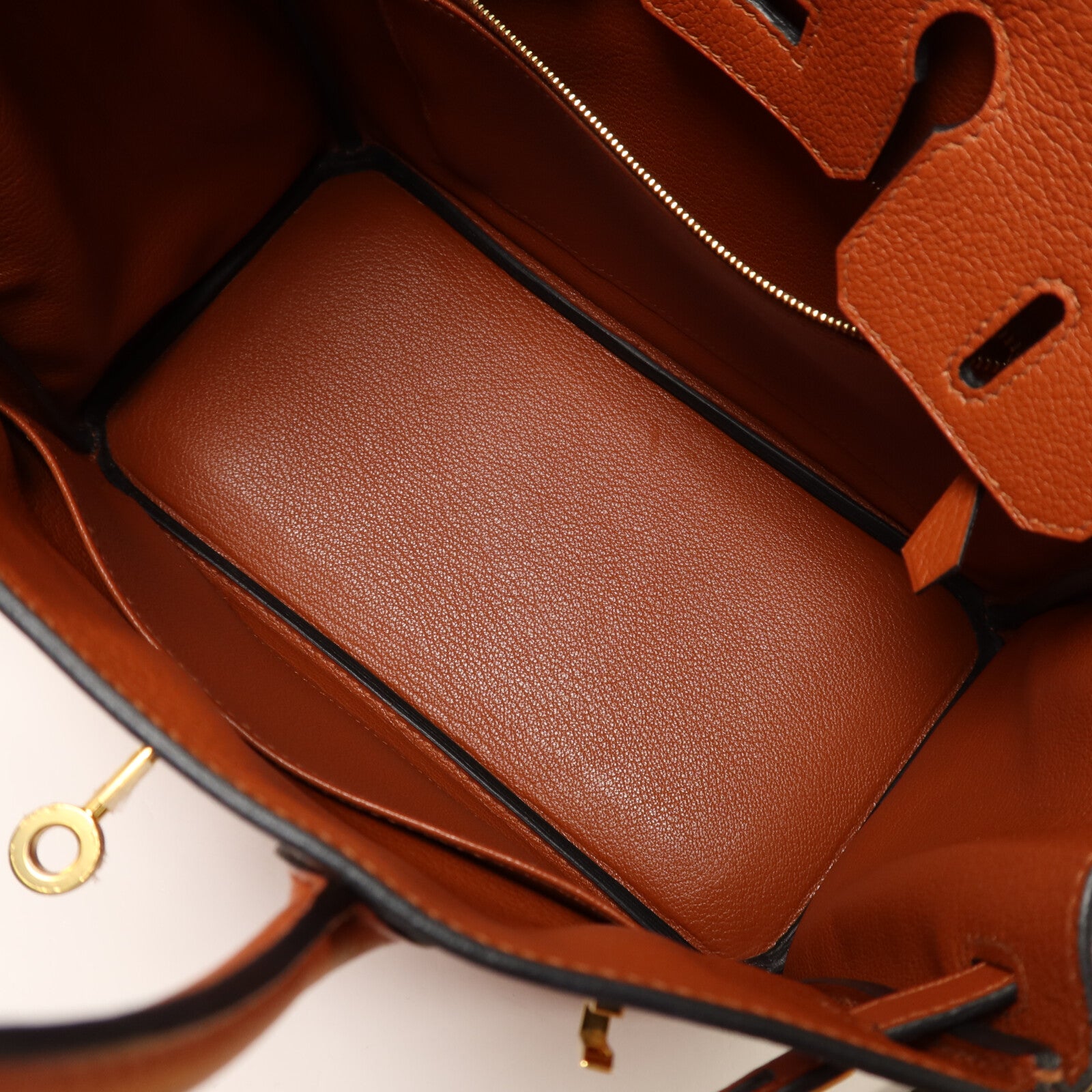 HERMES Clemence皮革Birkin 25手挽袋Cuivre