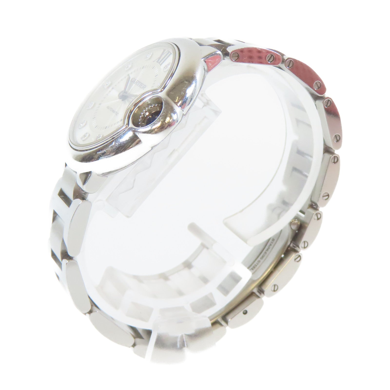 CARTIER Ballon Bleu不鏽鋼手錶自動機芯銀色#15cm