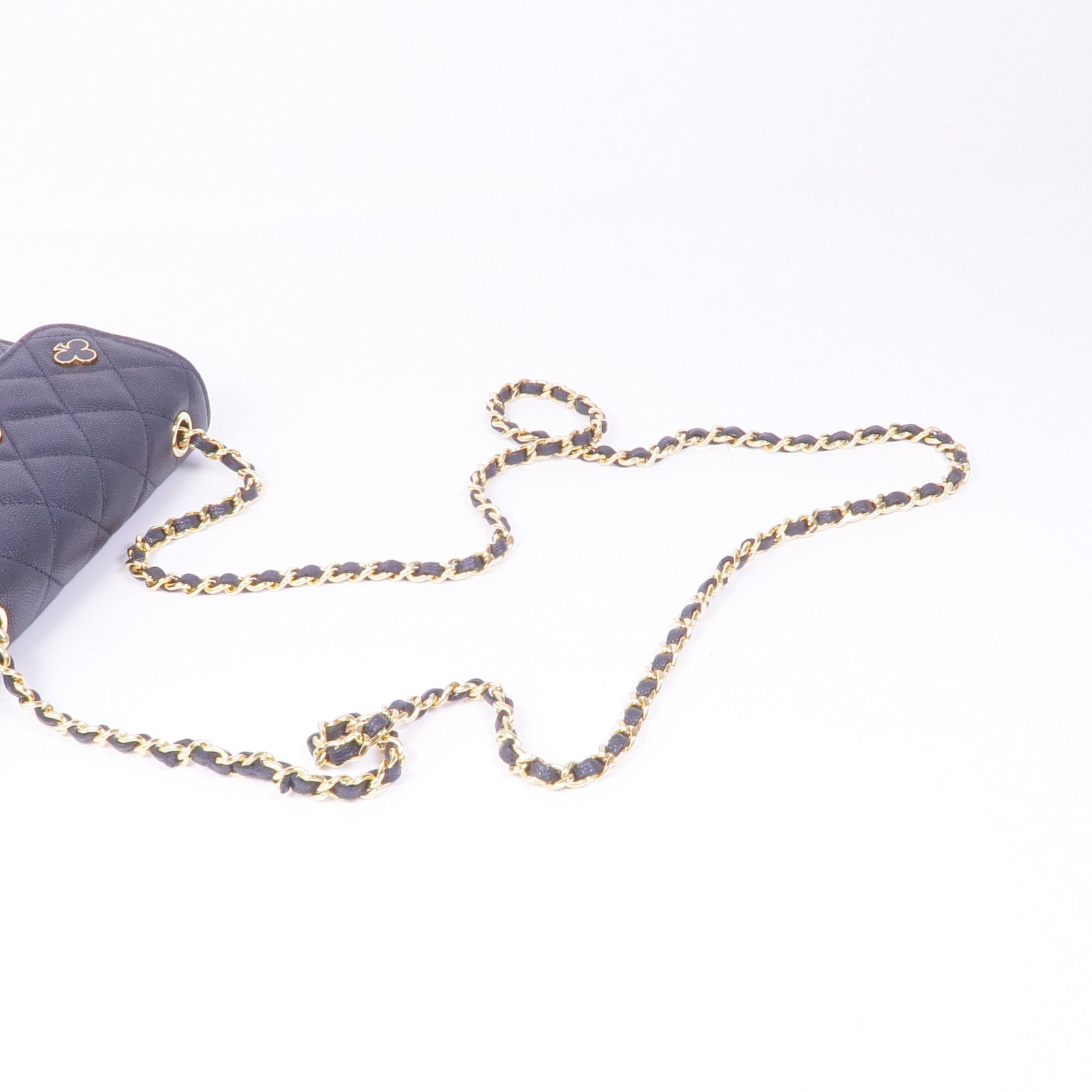 CHANEL 牛皮皮革WOC Wallet On Chain金扣鏈帶肩背袋