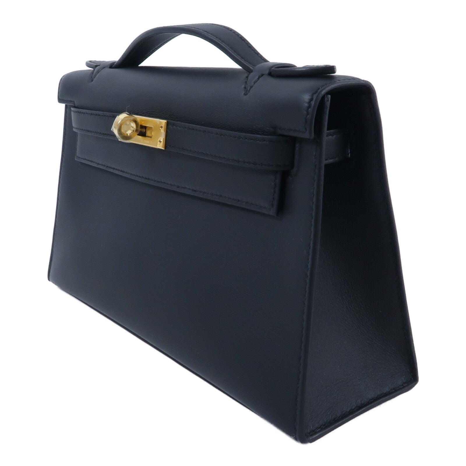 HERMES Swift皮革Kelly Pochette手挽袋Noir