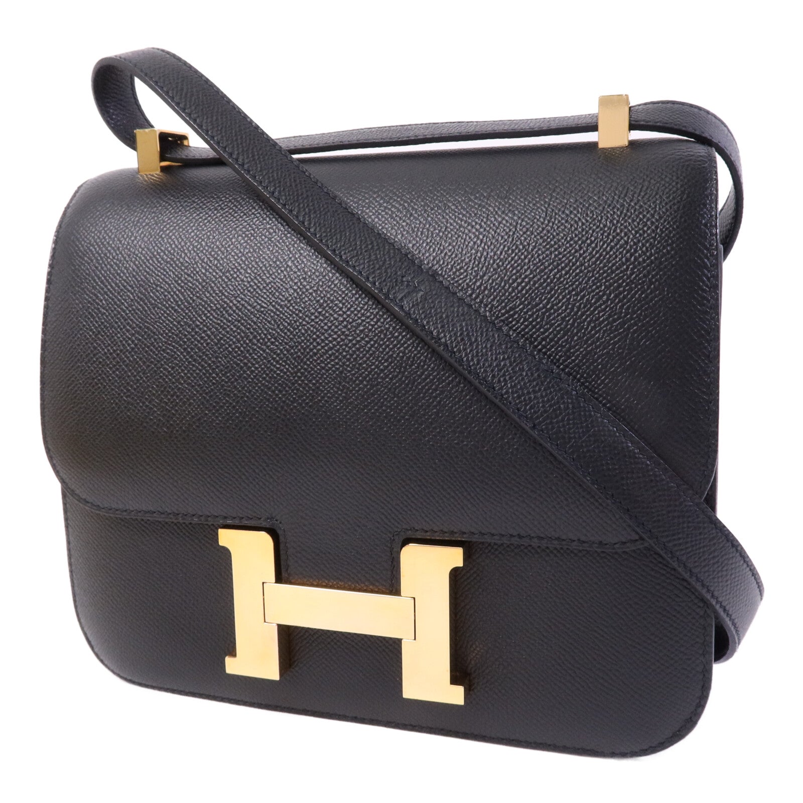 HERMES Epsom皮革Constance 24金扣手挽肩背兩用袋