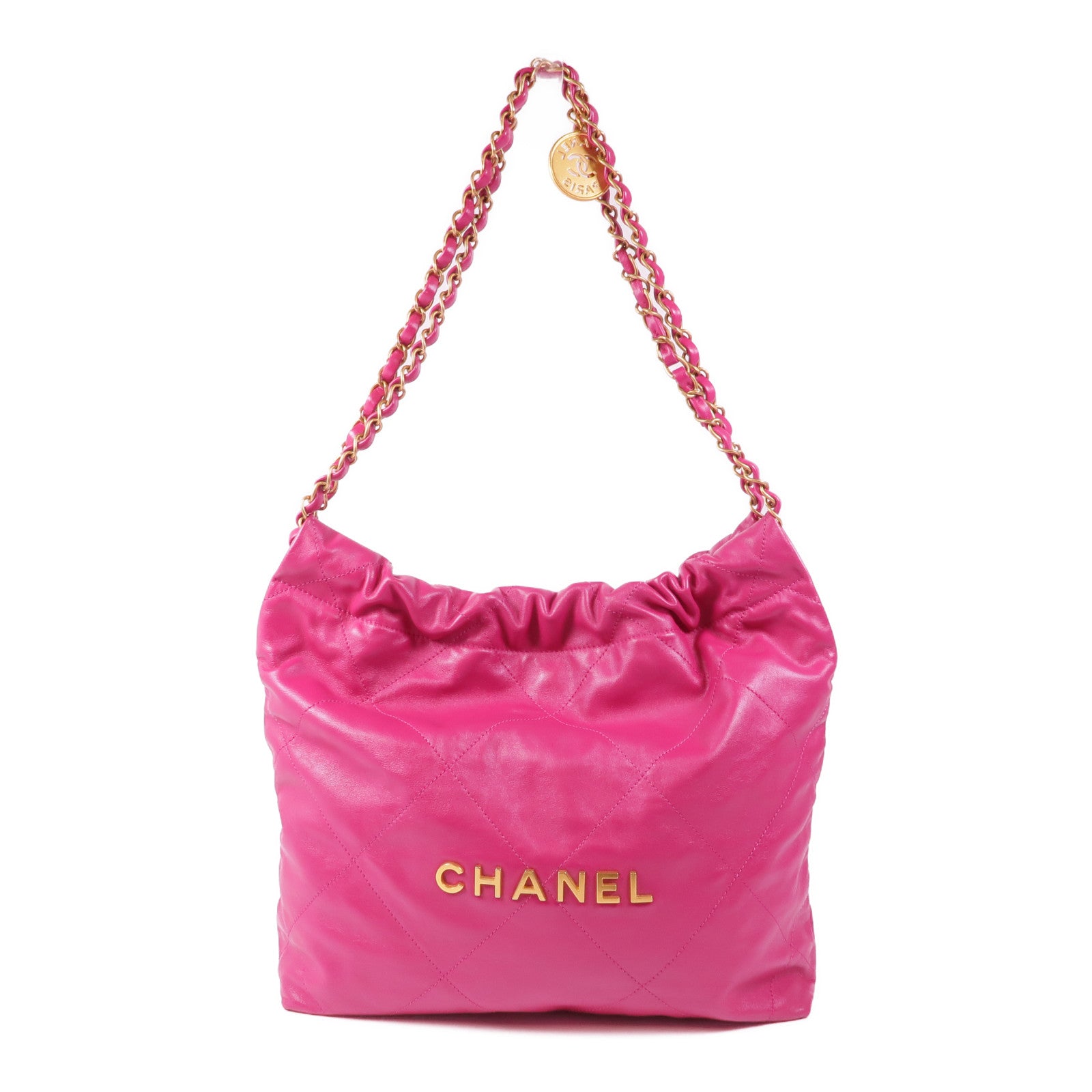 CHANEL 【激減優惠】牛皮皮革Chanel 22 Small金扣鏈帶肩背袋