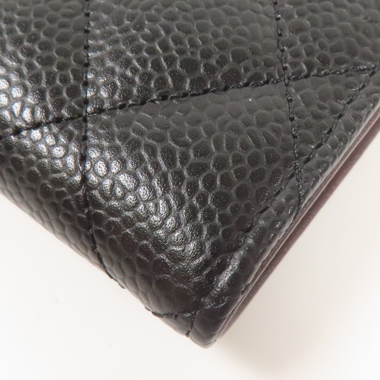 CHANEL 牛皮皮革Wallet銀扣錢包