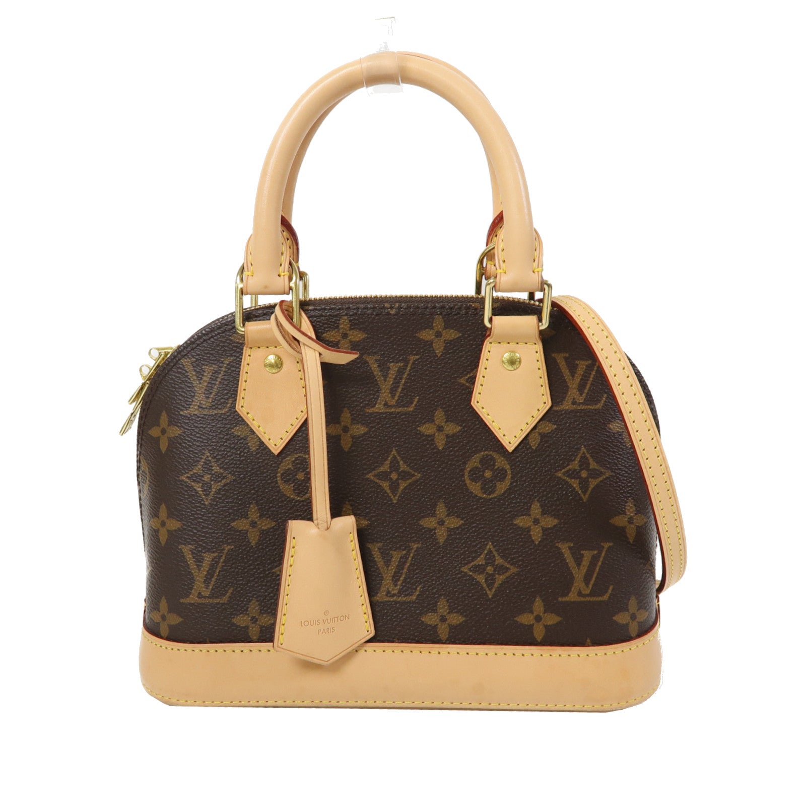 LOUIS VUITTON Monogram Alma BB金扣手挽肩背兩用袋啡色