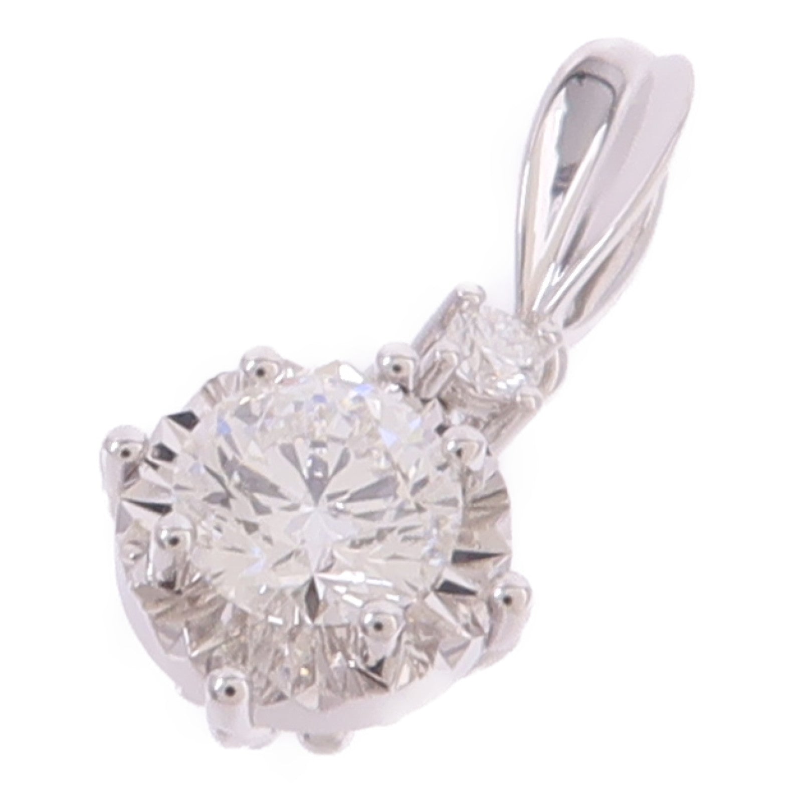 JEWELRY 18K白金Diamond Pendant Top鑽石吊墜