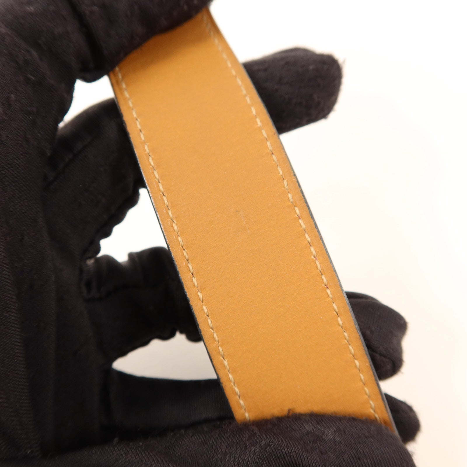 HERMES 【激減優惠】Tadelakt皮革Cuir Hydra Bracelet金扣手鐲Rouge H