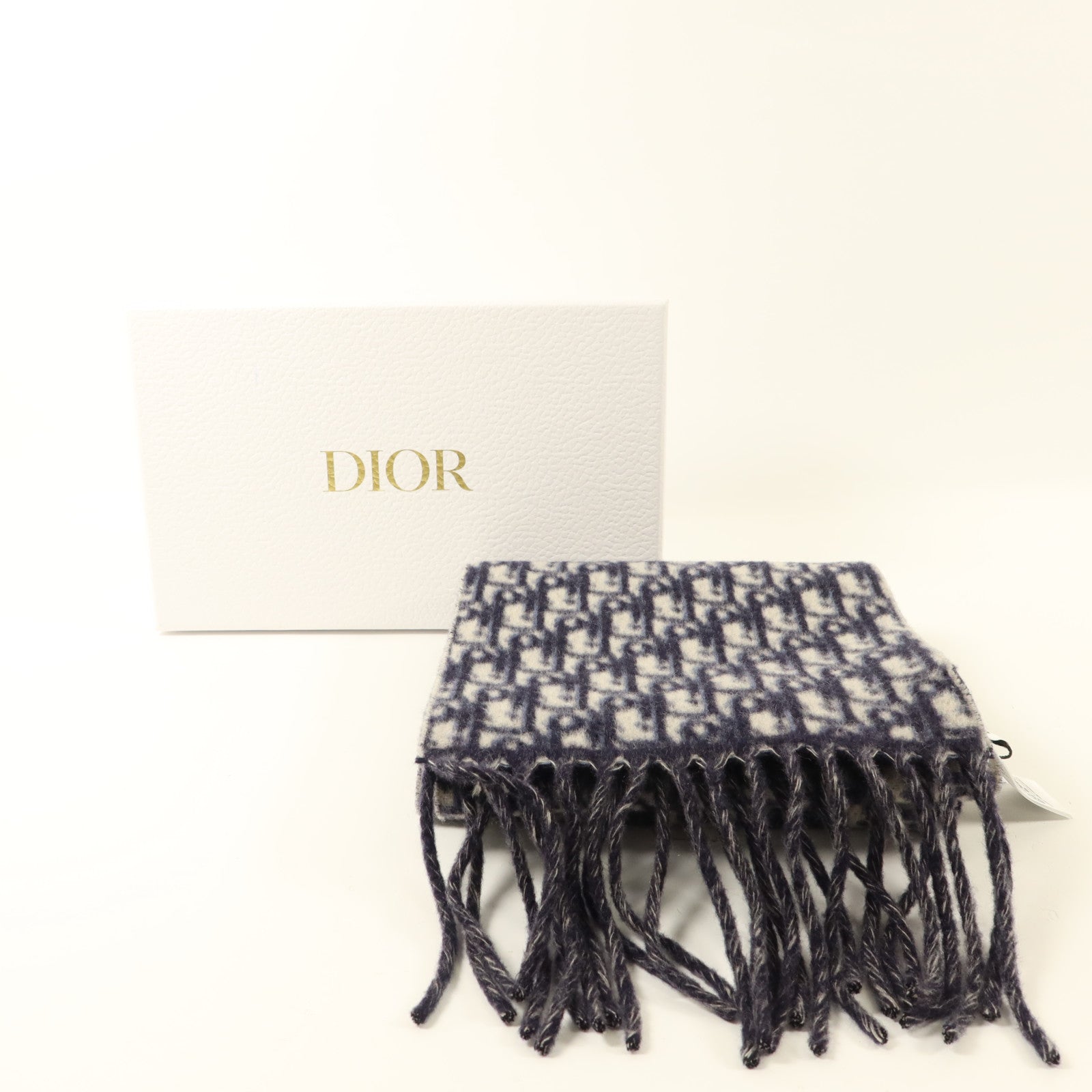 Dior 羊絨Oblique Scarf頸巾