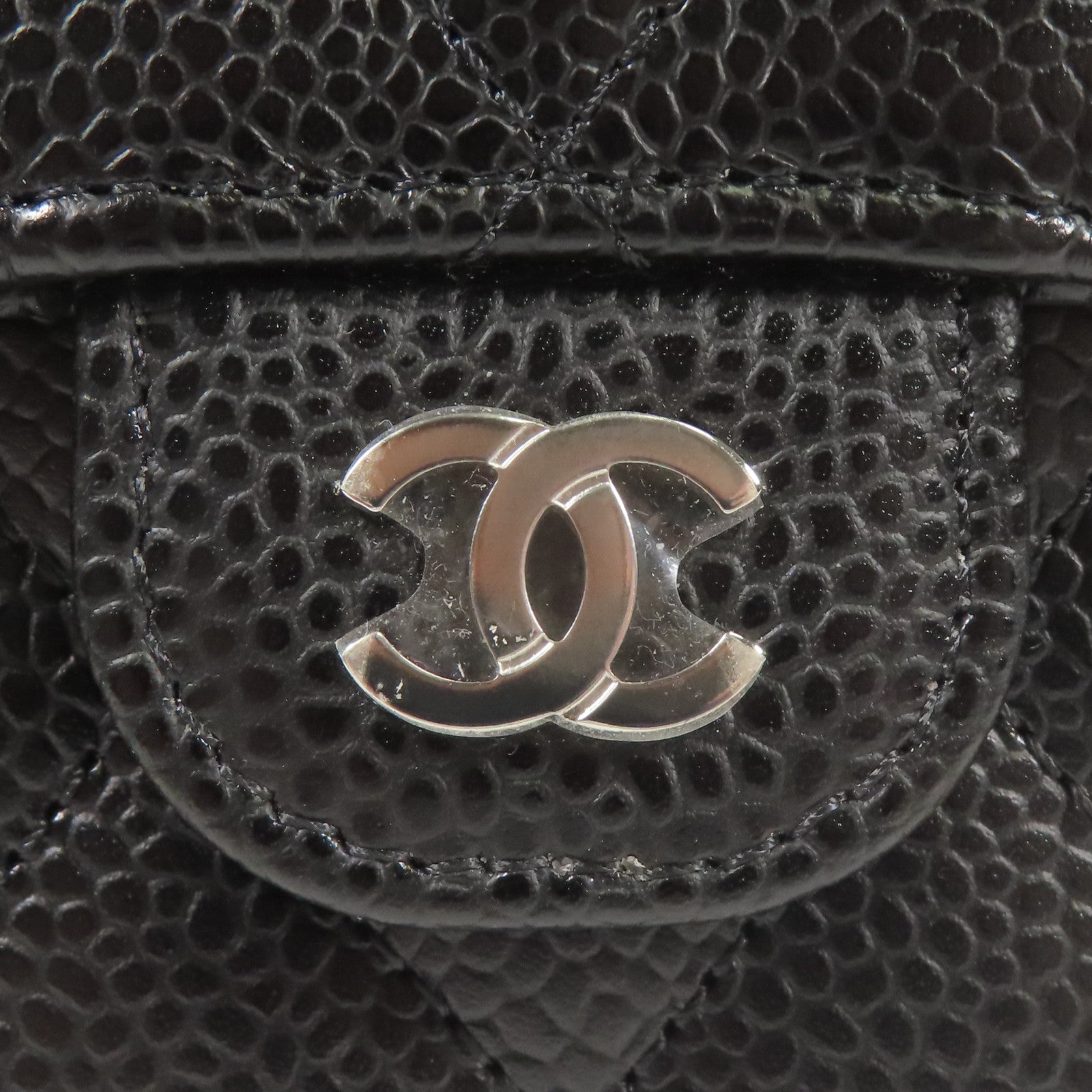 CHANEL 牛皮皮革Wallet銀扣錢包