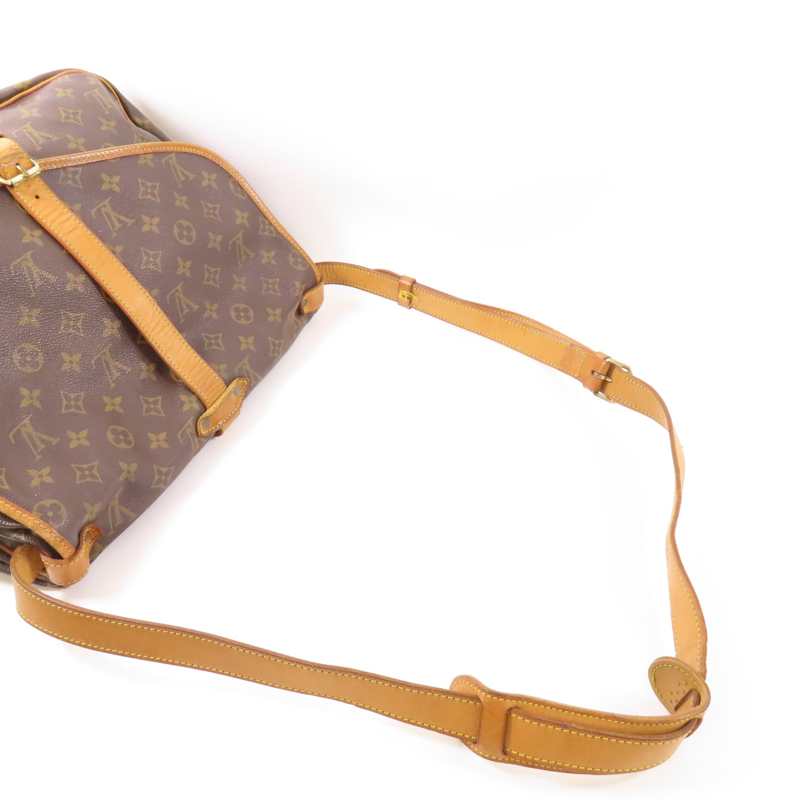 LOUIS VUITTON LV GHW Saumur 35 Crossbody Shoulder Bag M42254 Monogram Brown