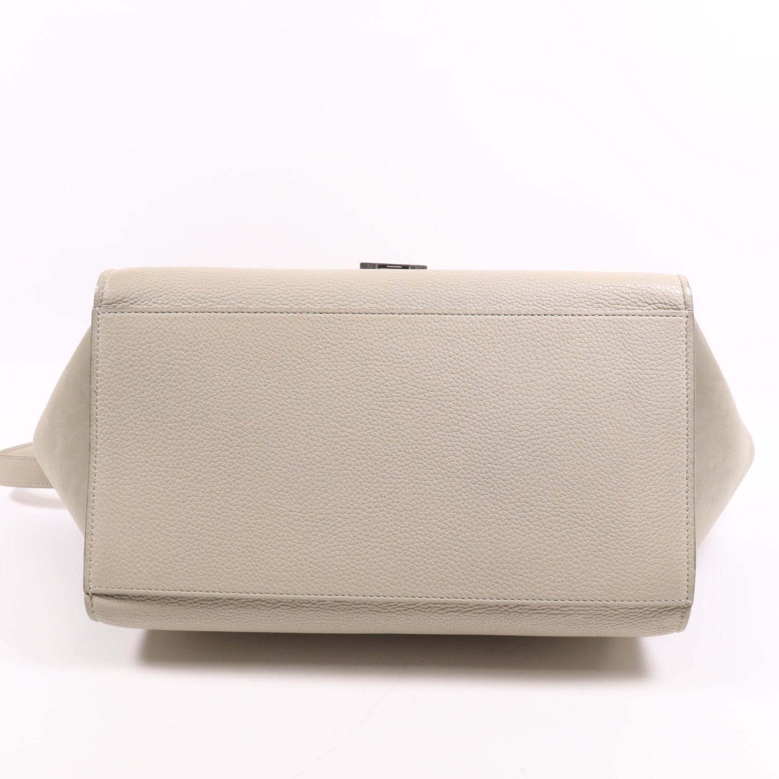 CELINE 牛皮/漆皮皮革Trapaze銀扣手挽肩背兩用袋