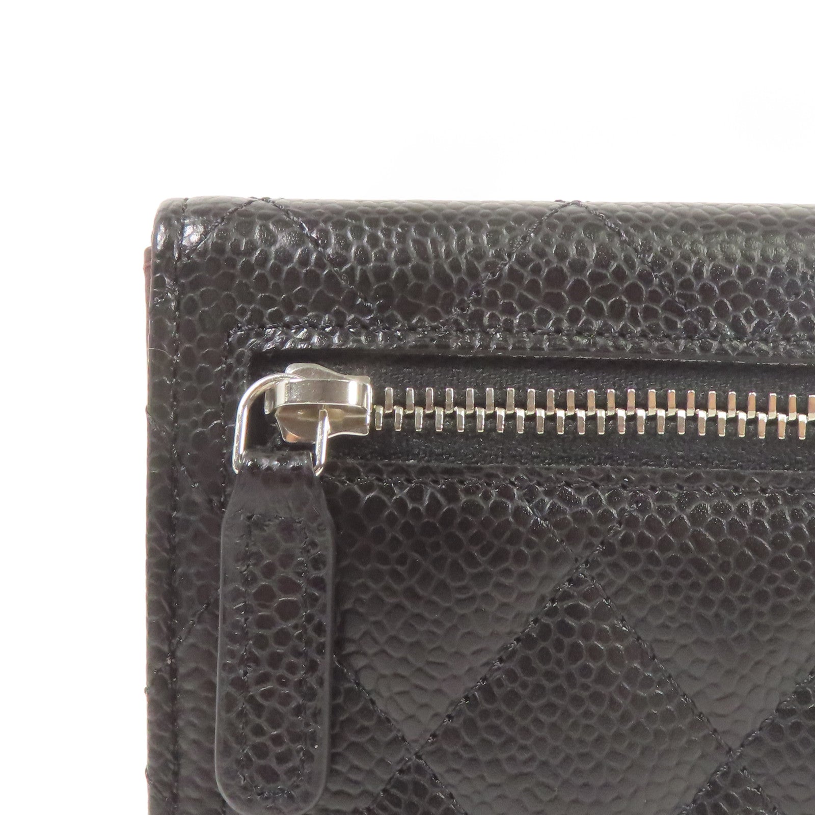 CHANEL 牛皮皮革Wallet銀扣錢包