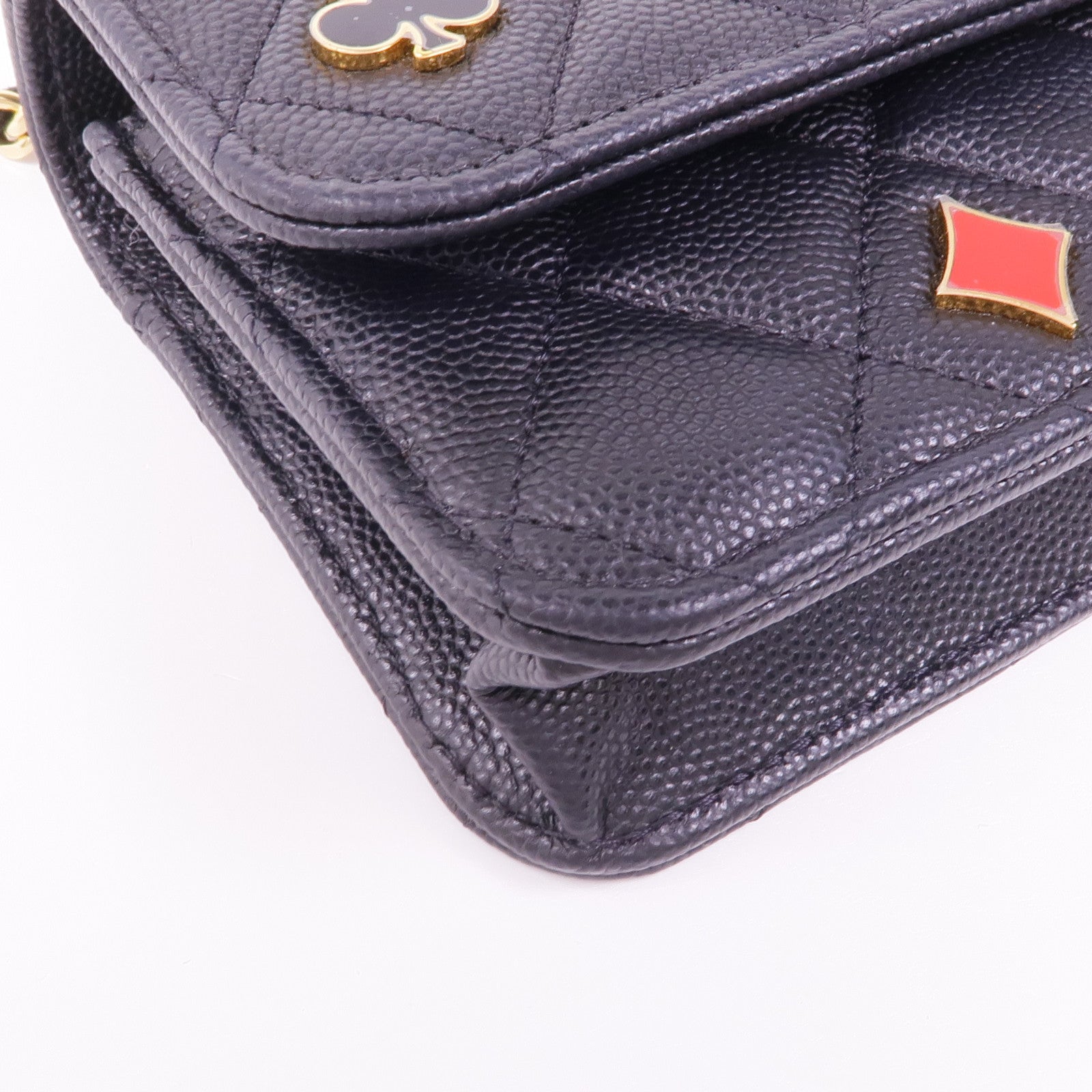 CHANEL 牛皮皮革WOC Wallet On Chain金扣鏈帶肩背袋