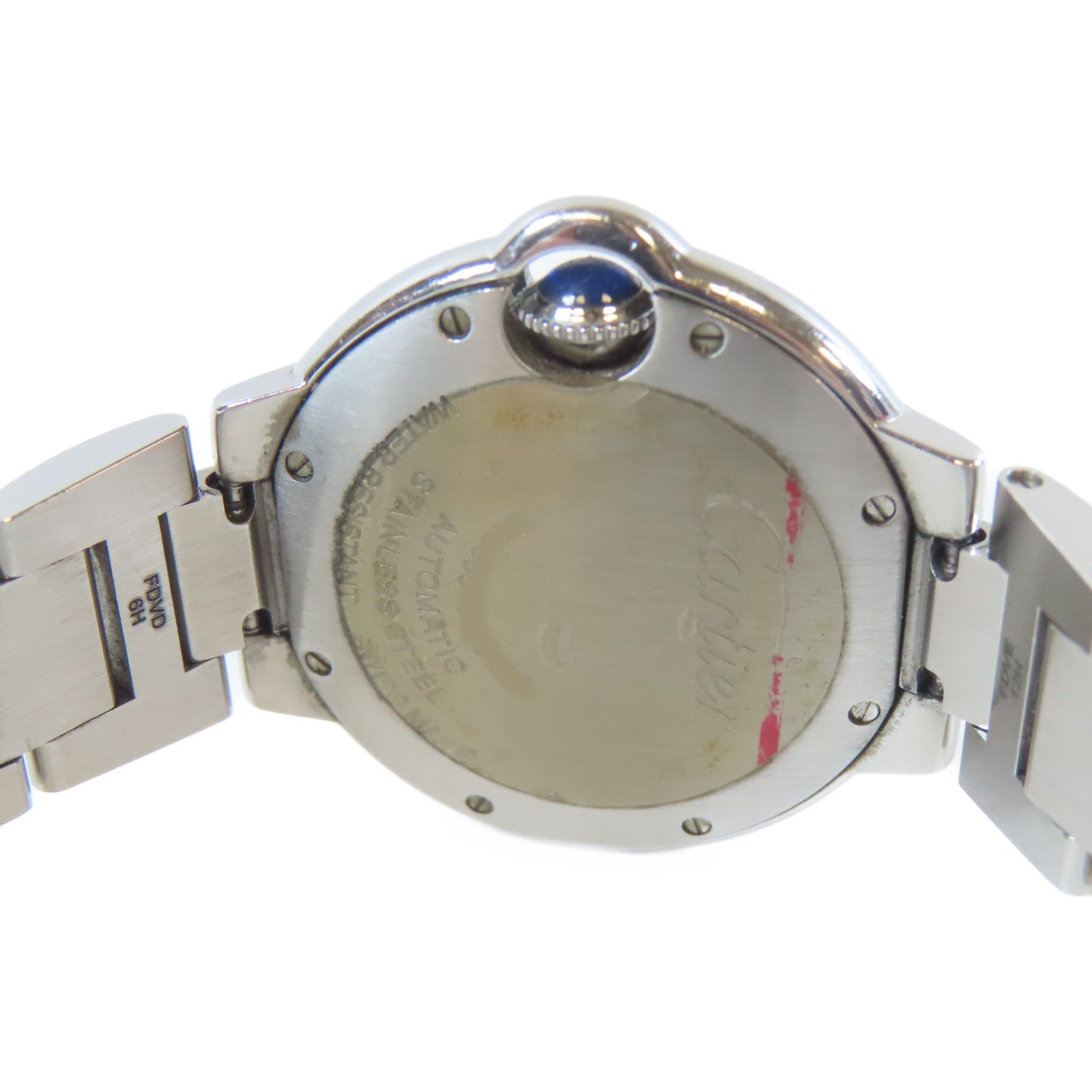 CARTIER Ballon Bleu不鏽鋼手錶自動機芯銀色#15cm