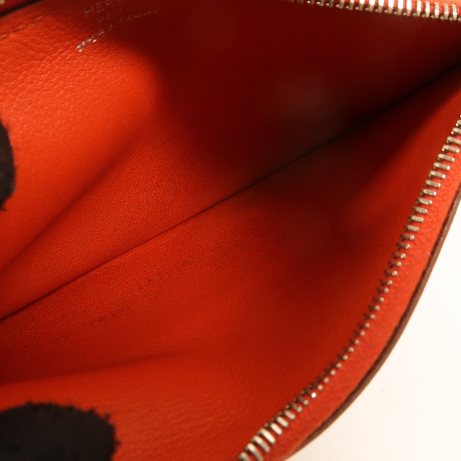 HERMES Swift皮革Dogon GM長錢包Bleu Marine/Feu