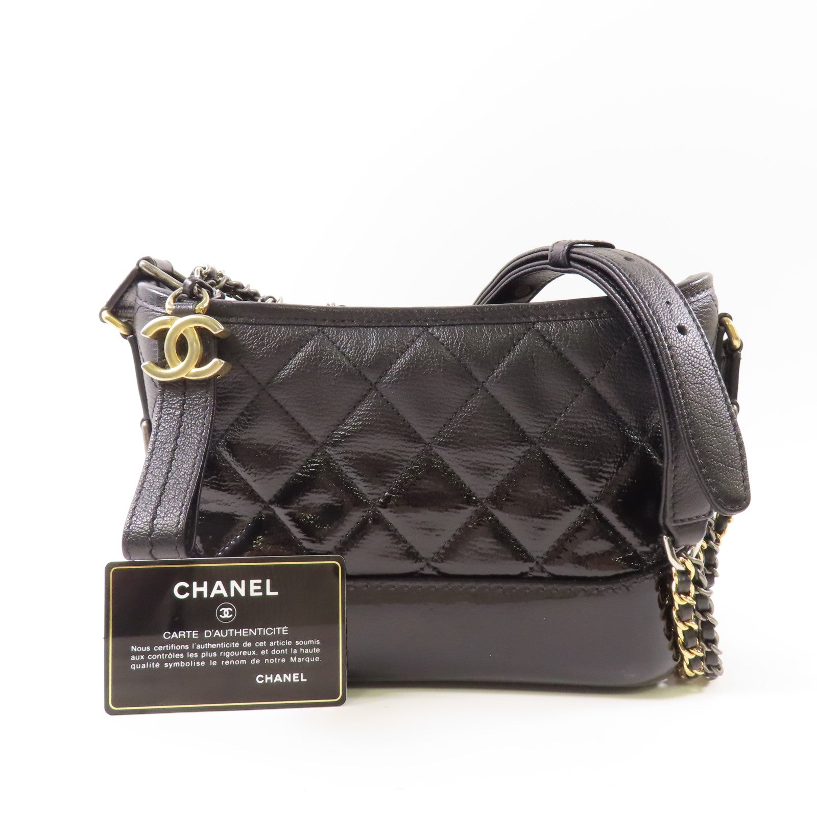 CHANEL 牛皮皮革Gabrielle Small鏈帶肩背袋