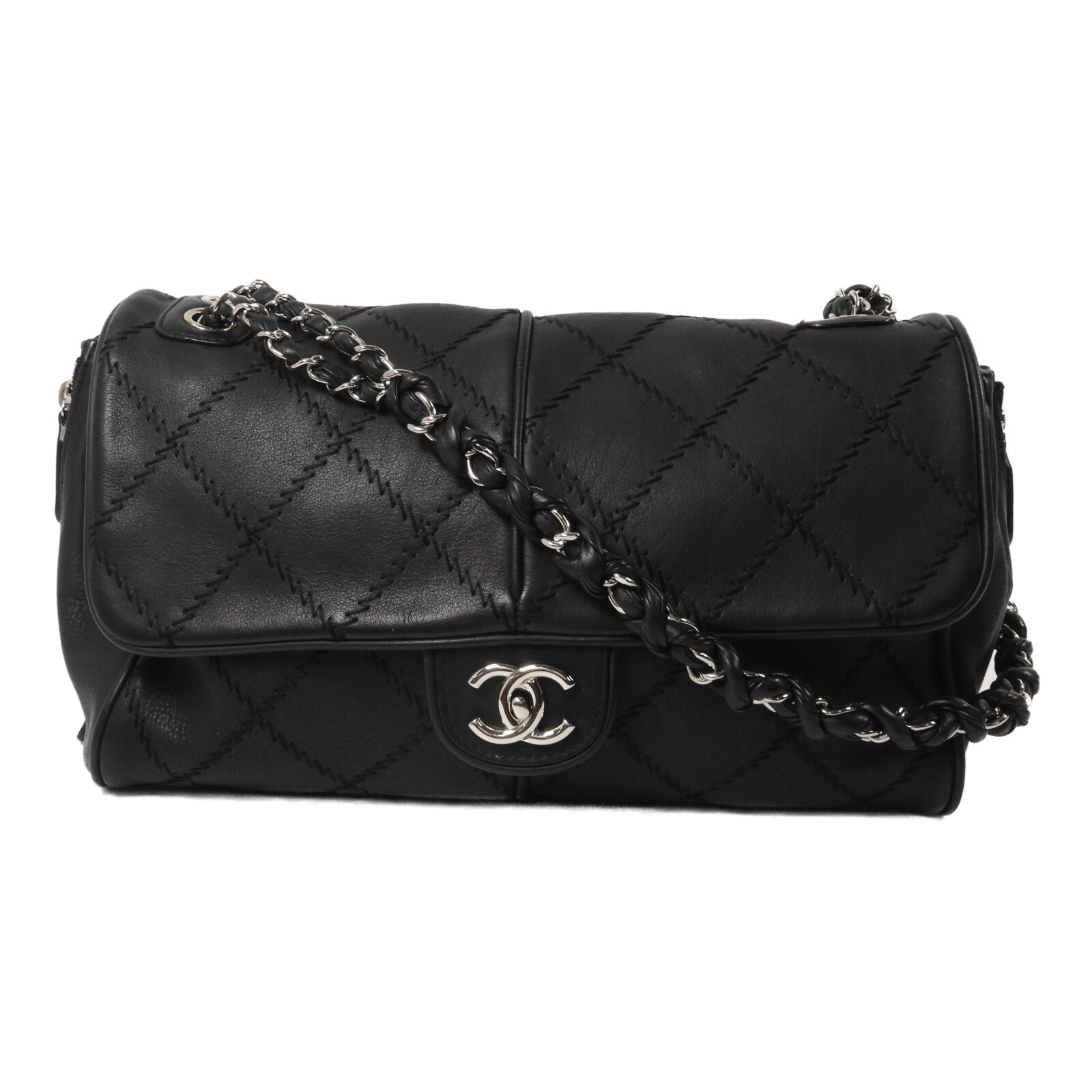CHANEL 牛皮皮革Chain Shoulder鏈帶肩背袋