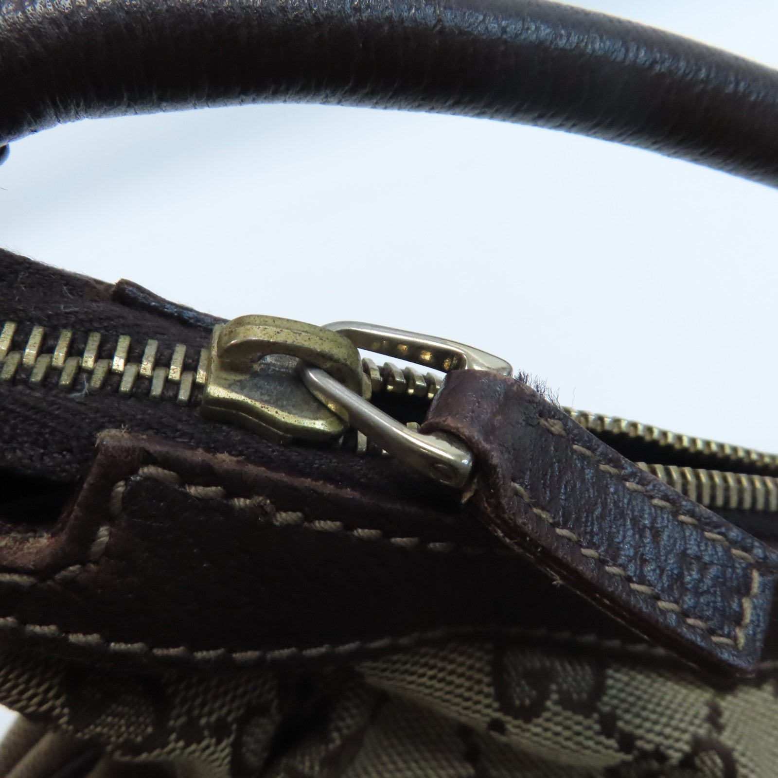 GUCCI 帆布Shoulder Bag金扣肩背袋啡色