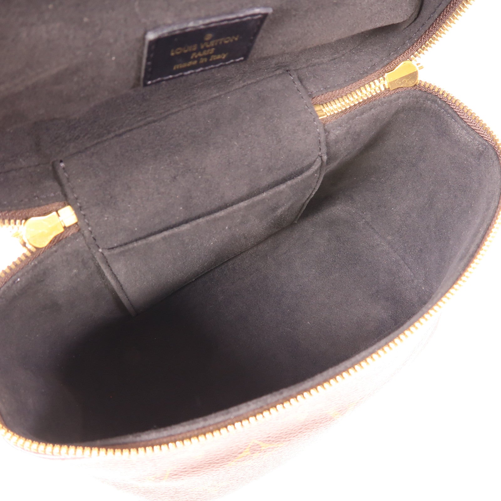 LOUIS VUITTON Monogram Reverse Vanity PM金扣手挽肩背兩用袋棕色