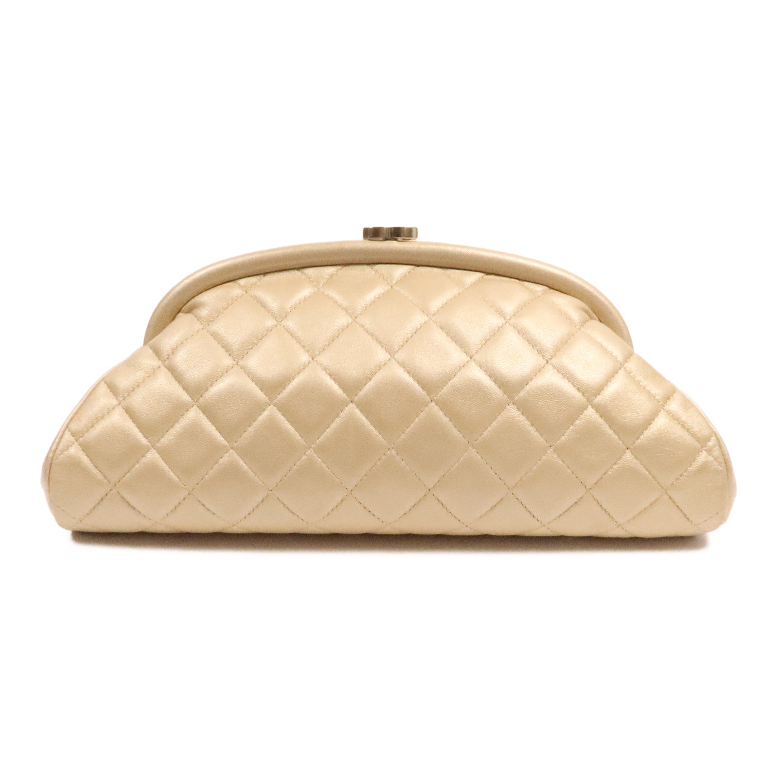 CHANEL 羊皮皮革Pouch金扣手拿包