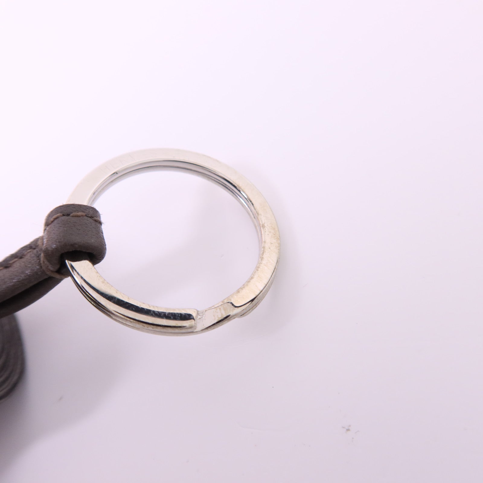 HERMES Milo皮革Carmen銀扣鎖匙扣