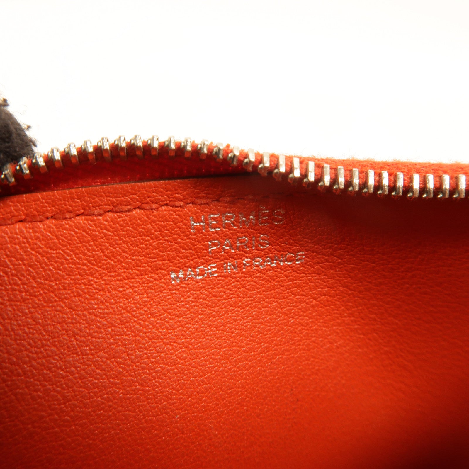 HERMES Swift皮革Dogon GM長錢包Bleu Marine/Feu
